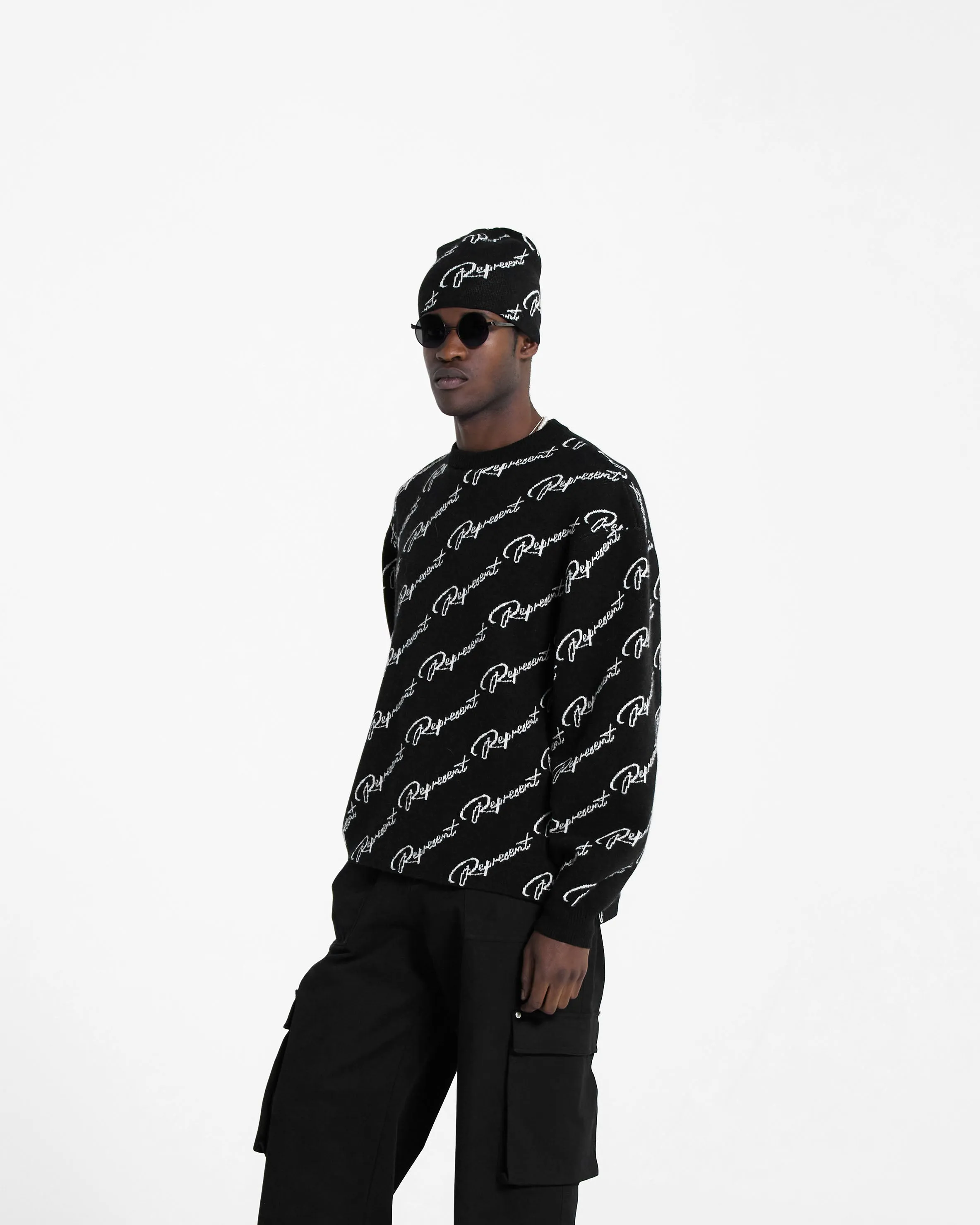 Represent Jacquard Sweater - Black sold by Represent product image thumbnail 3