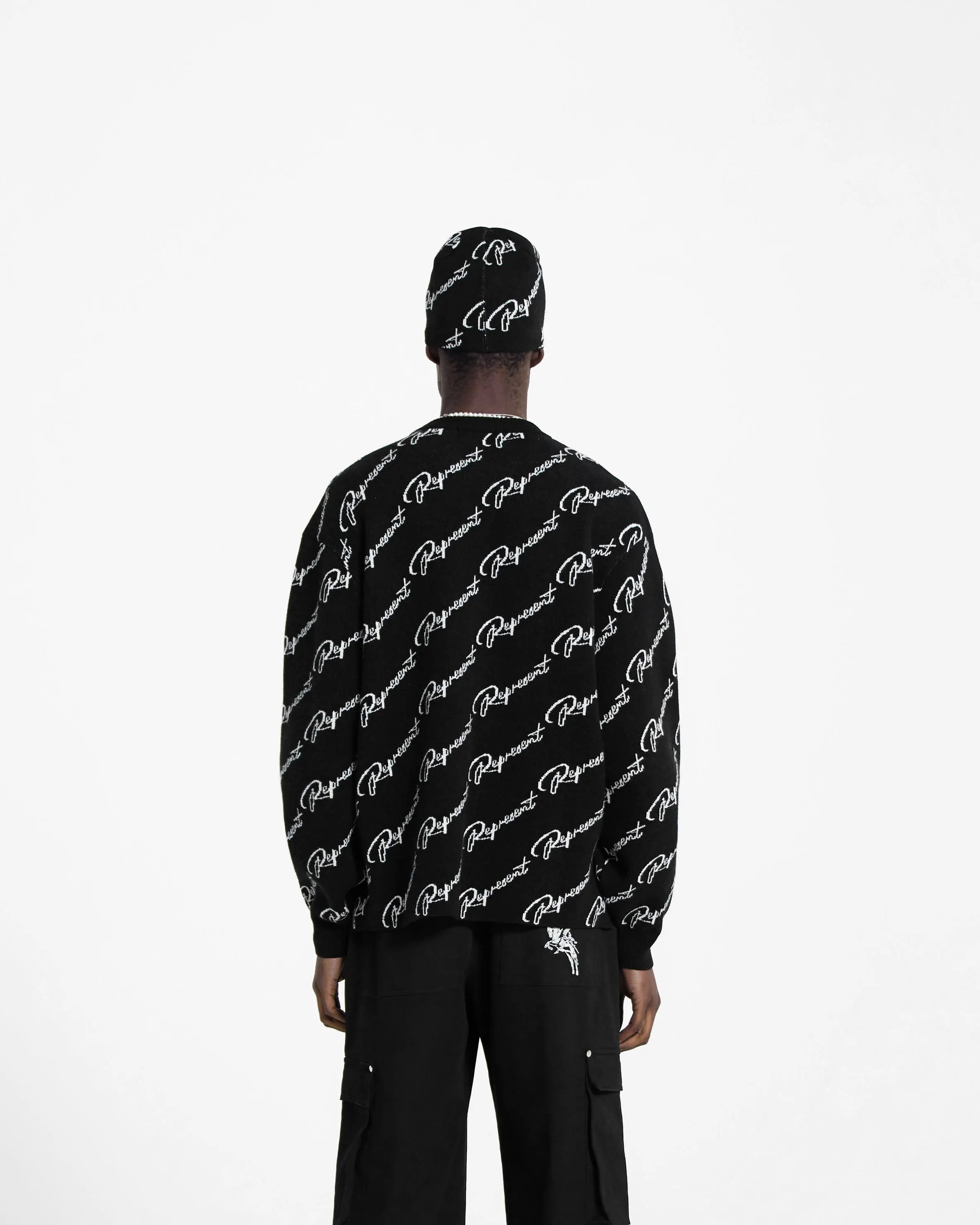 Represent Jacquard Sweater - Black sold by Represent product image thumbnail 4