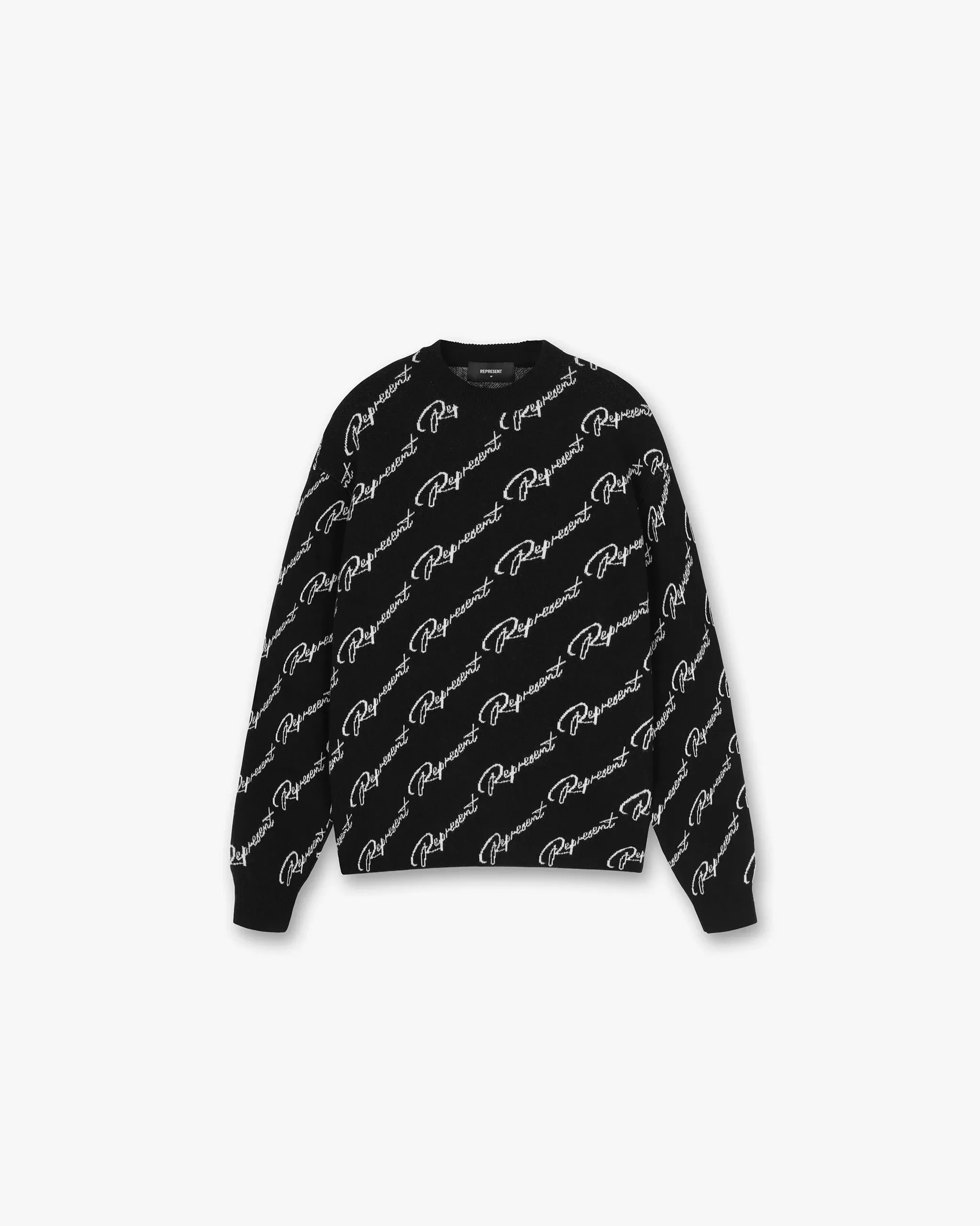Represent Jacquard Sweater - Black sold by Represent
