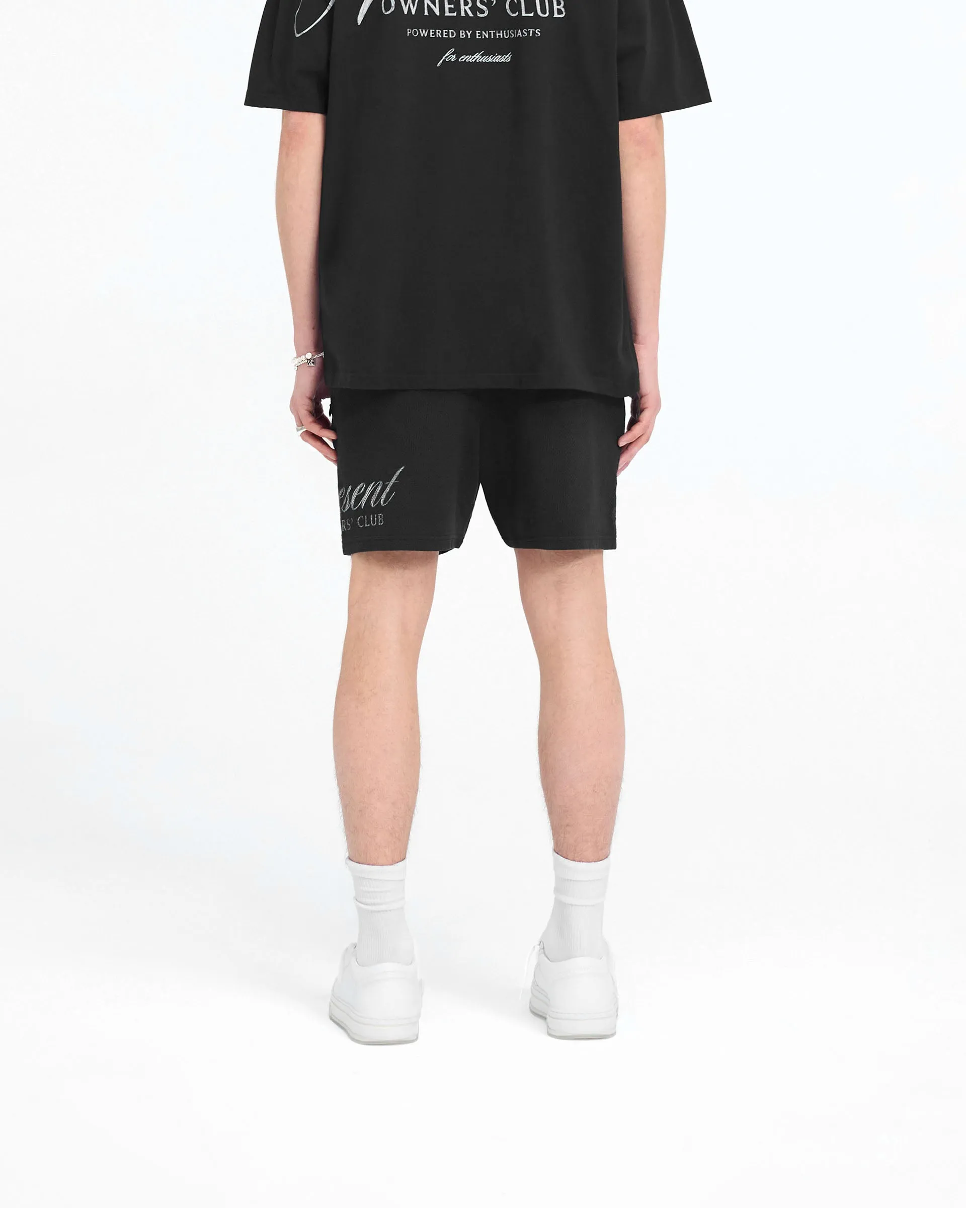 Represent Owners Club Script Mesh Shorts - Black sold by Represent product image thumbnail 5