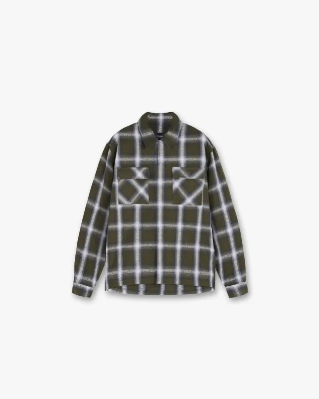 Logo Flannel Shirt - Olive sold by Represent