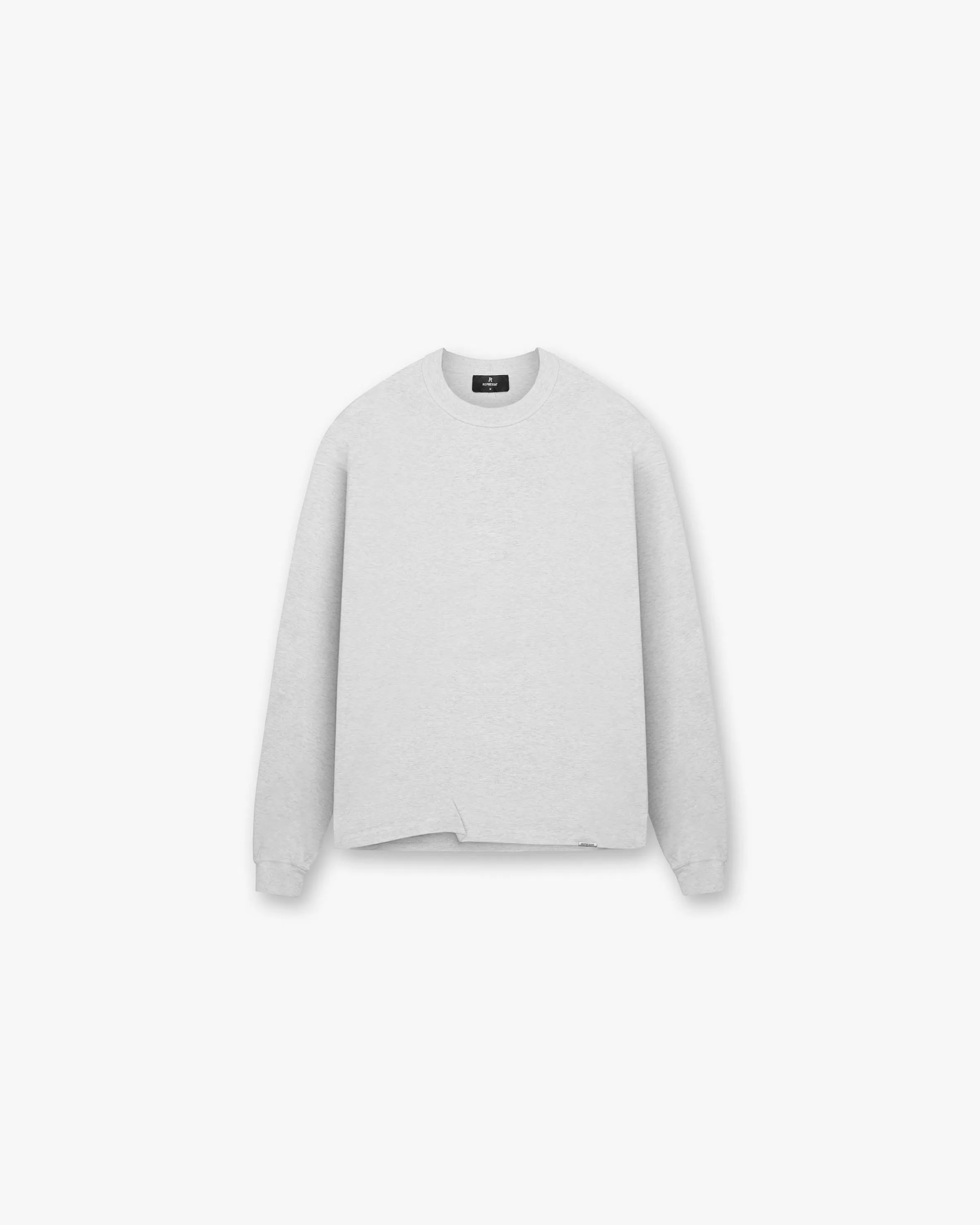 Heavyweight Initial Long Sleeve T-Shirt - Ice Grey Marl sold by Represent