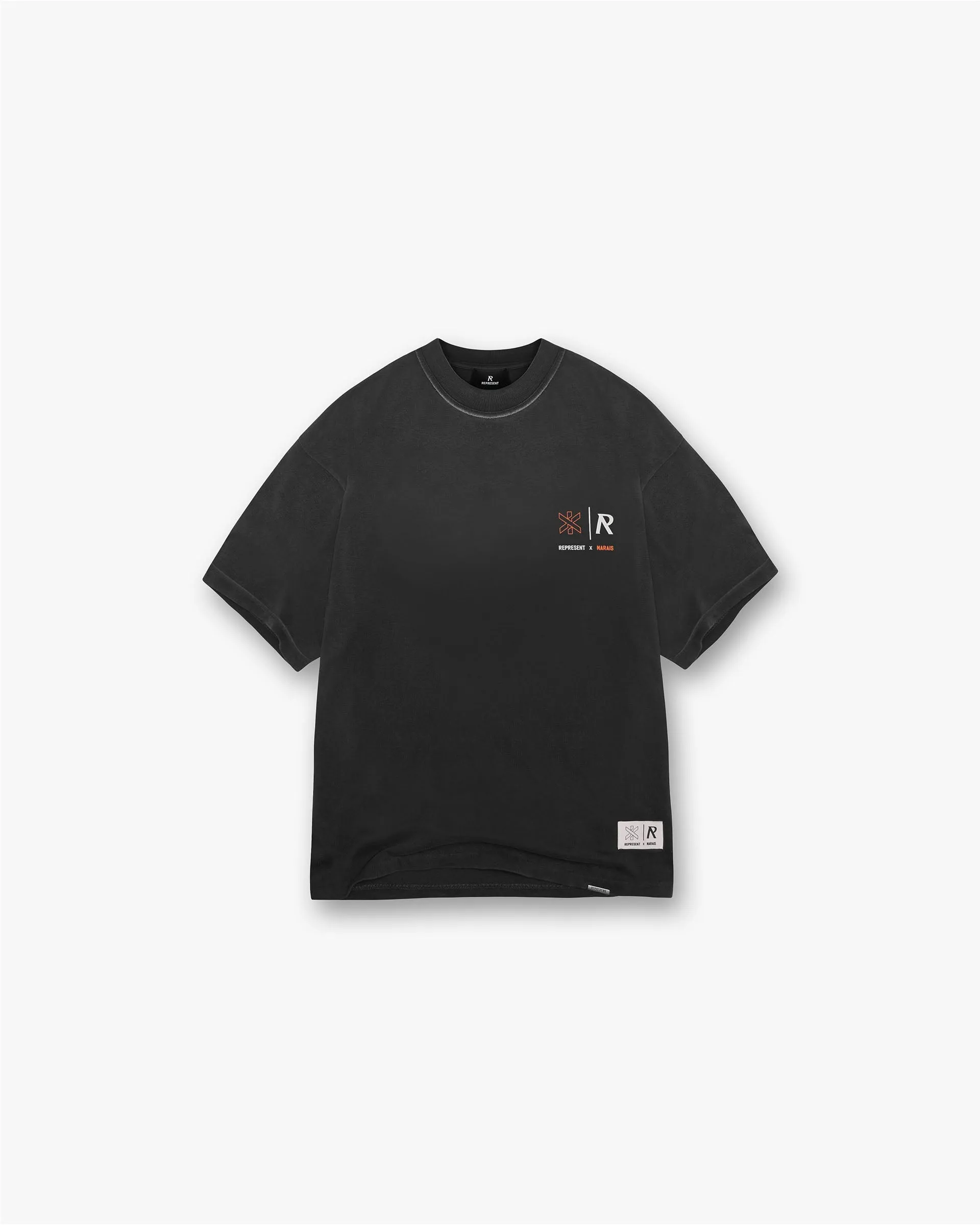 Represent X Marais Logo Lock Up T-Shirt - Aged Black sold by Represent