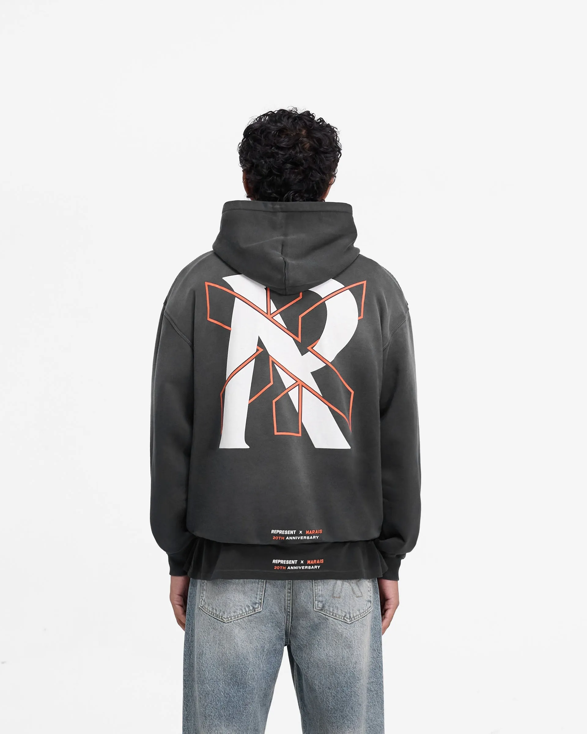 Represent X Marais Logo Lock Up Hoodie - Aged Black sold by Represent product image thumbnail 5