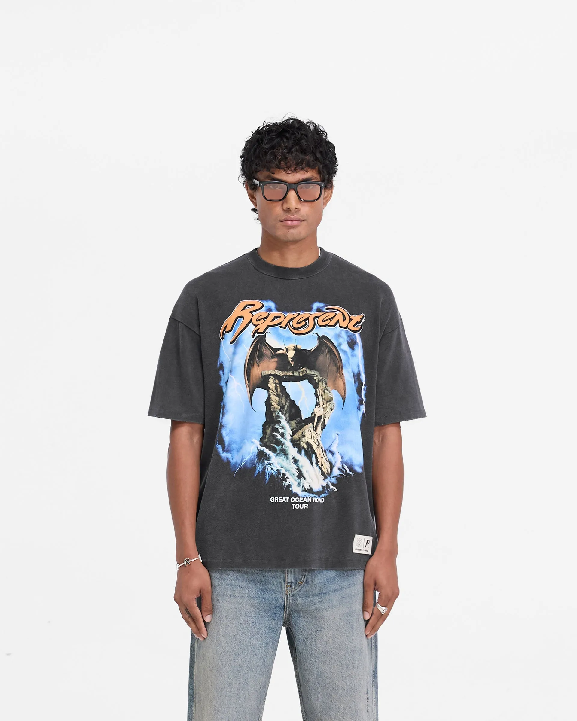 Represent X Marais Great Ocean T-Shirt - Vintage Grey sold by Represent product image thumbnail 3