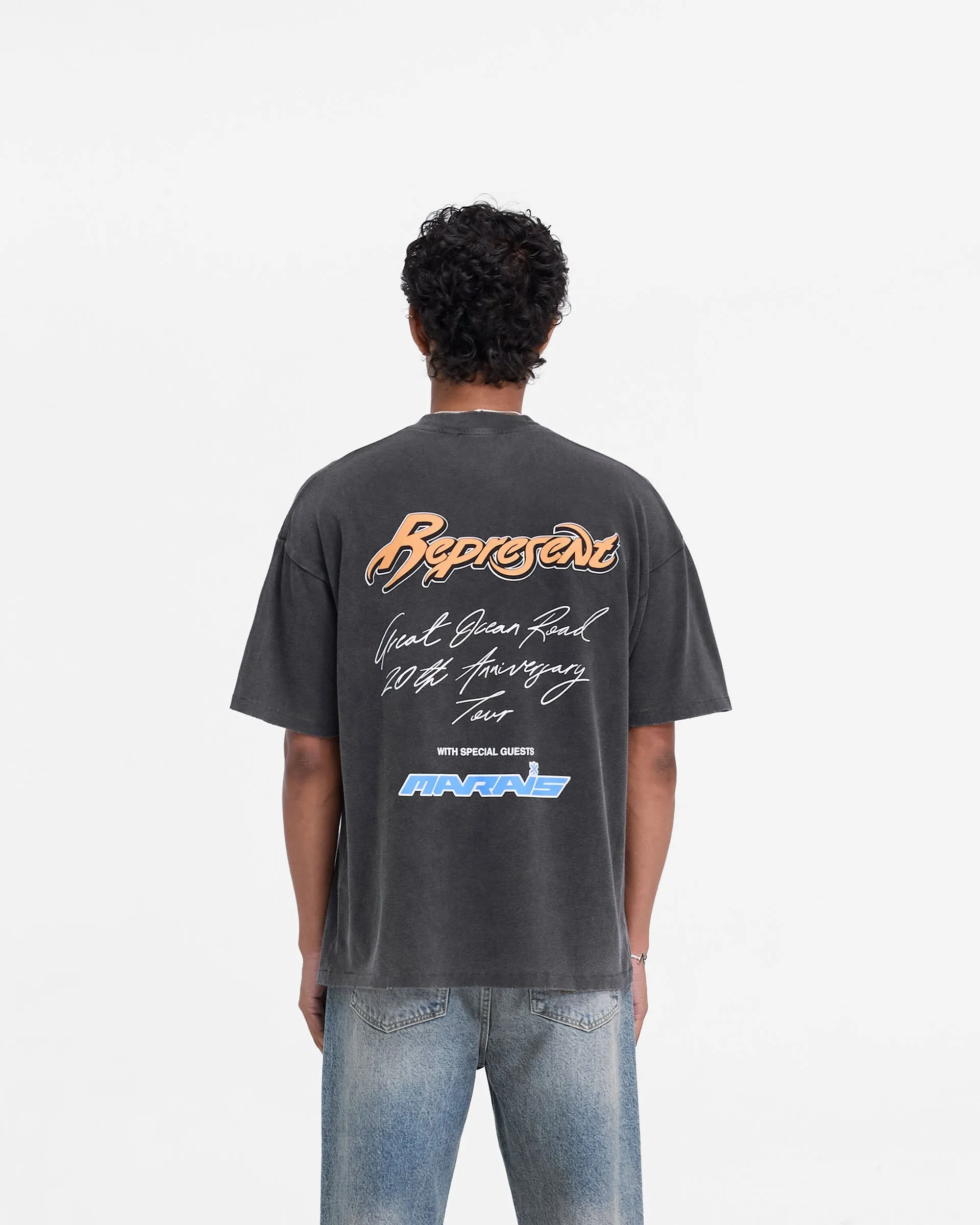 Represent X Marais Great Ocean T-Shirt - Vintage Grey sold by Represent product image thumbnail 5