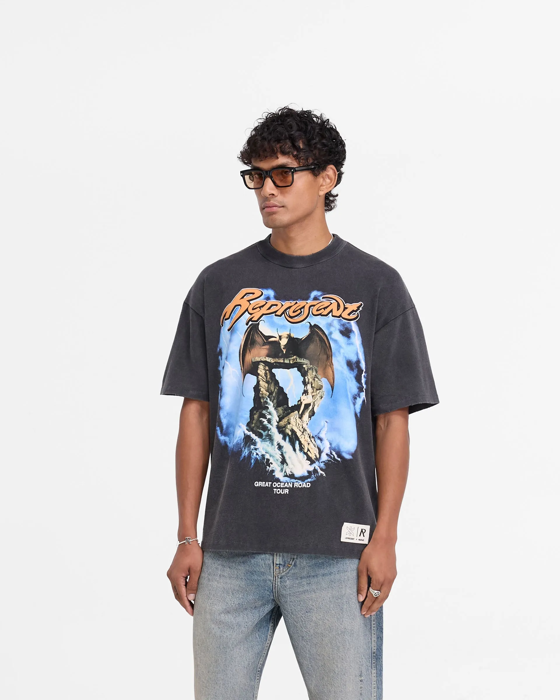 Represent X Marais Great Ocean T-Shirt - Vintage Grey sold by Represent product image thumbnail 4