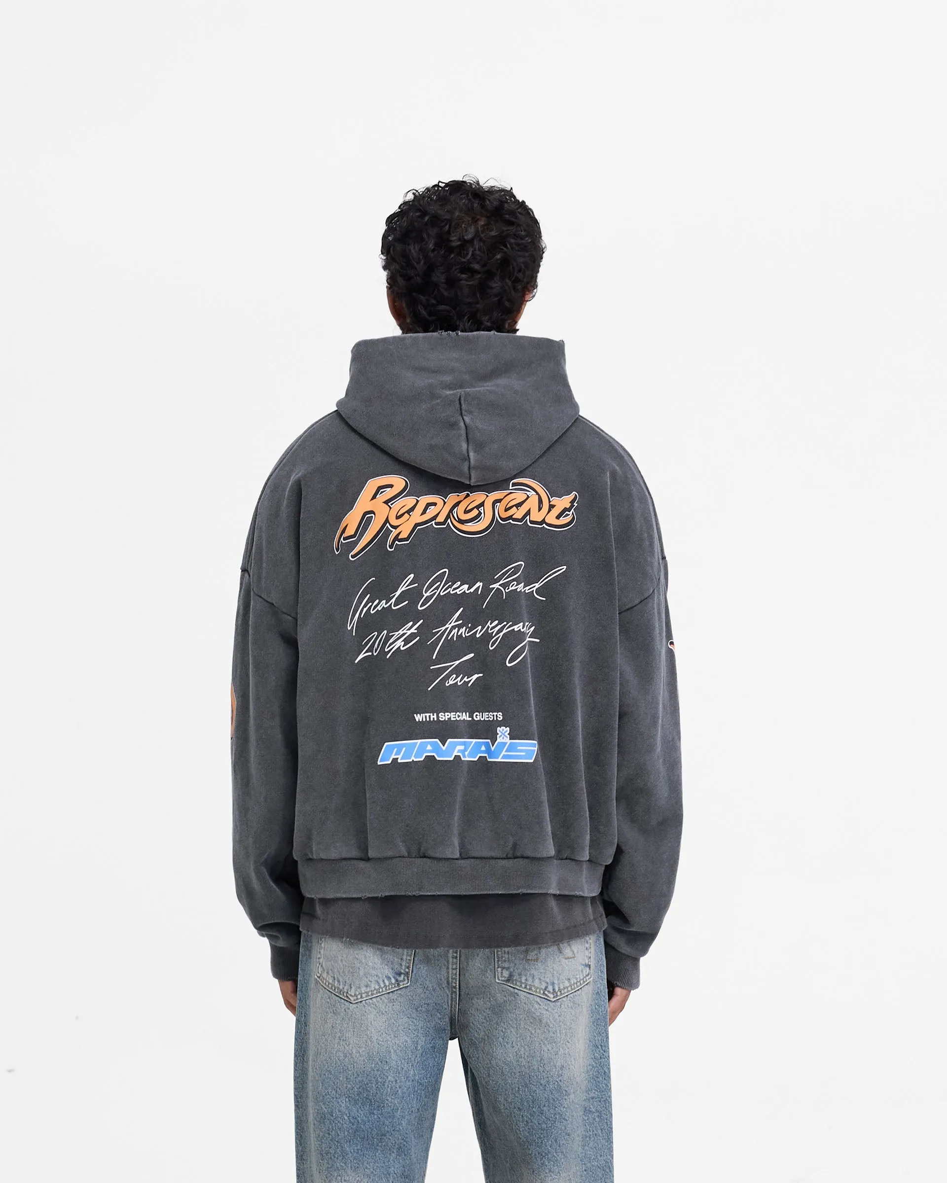 Represent X Marais Great Ocean Boxy Hoodie - Vintage Grey sold by Represent product image thumbnail 5