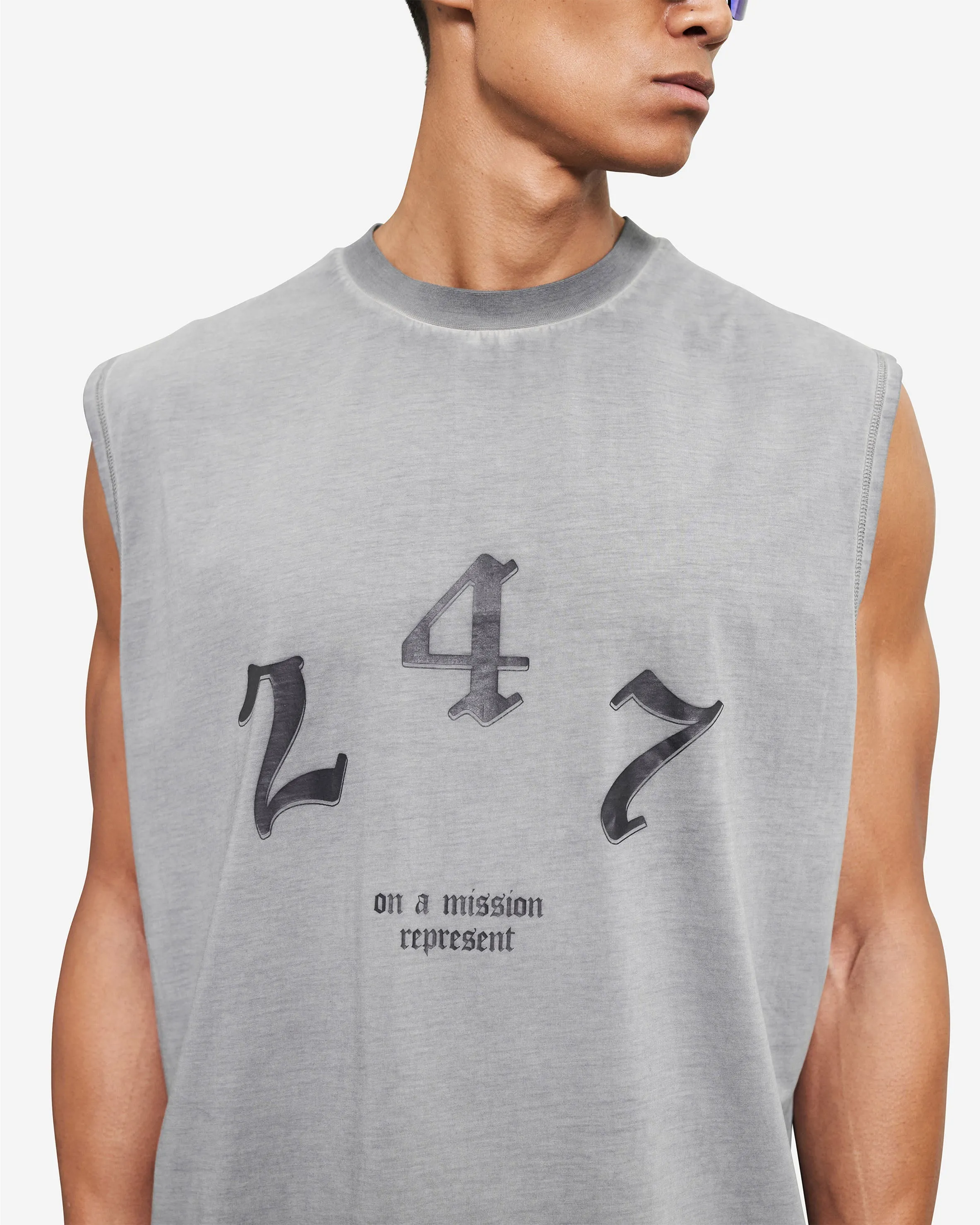 Vintage 247 Oversized Tank - Smoke sold by Represent product image thumbnail 3
