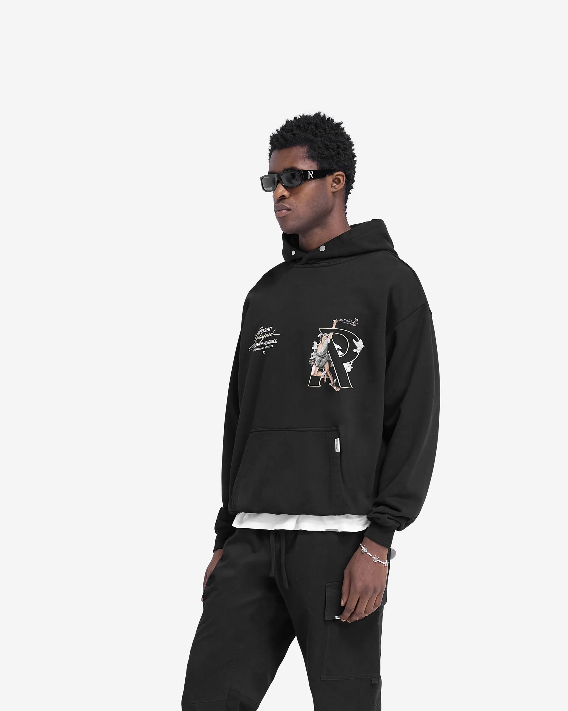 Hermes Hoodie - Jet Black sold by Represent product image thumbnail 4