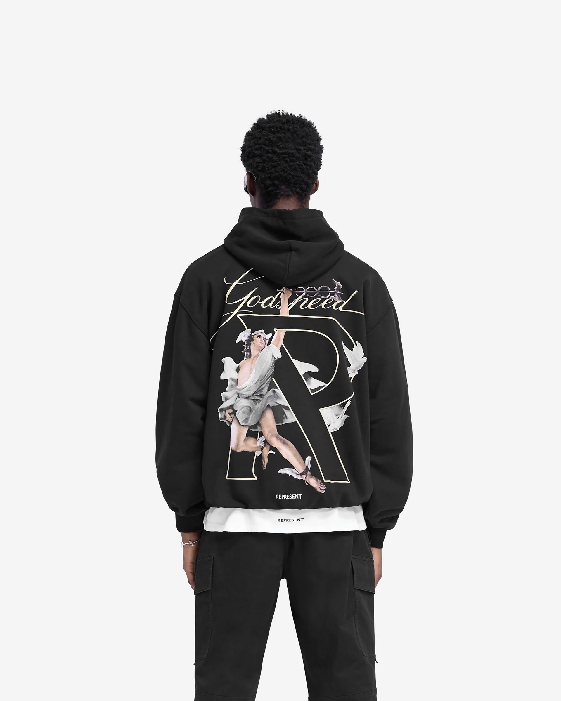 Hermes Hoodie - Jet Black sold by Represent product image thumbnail 5