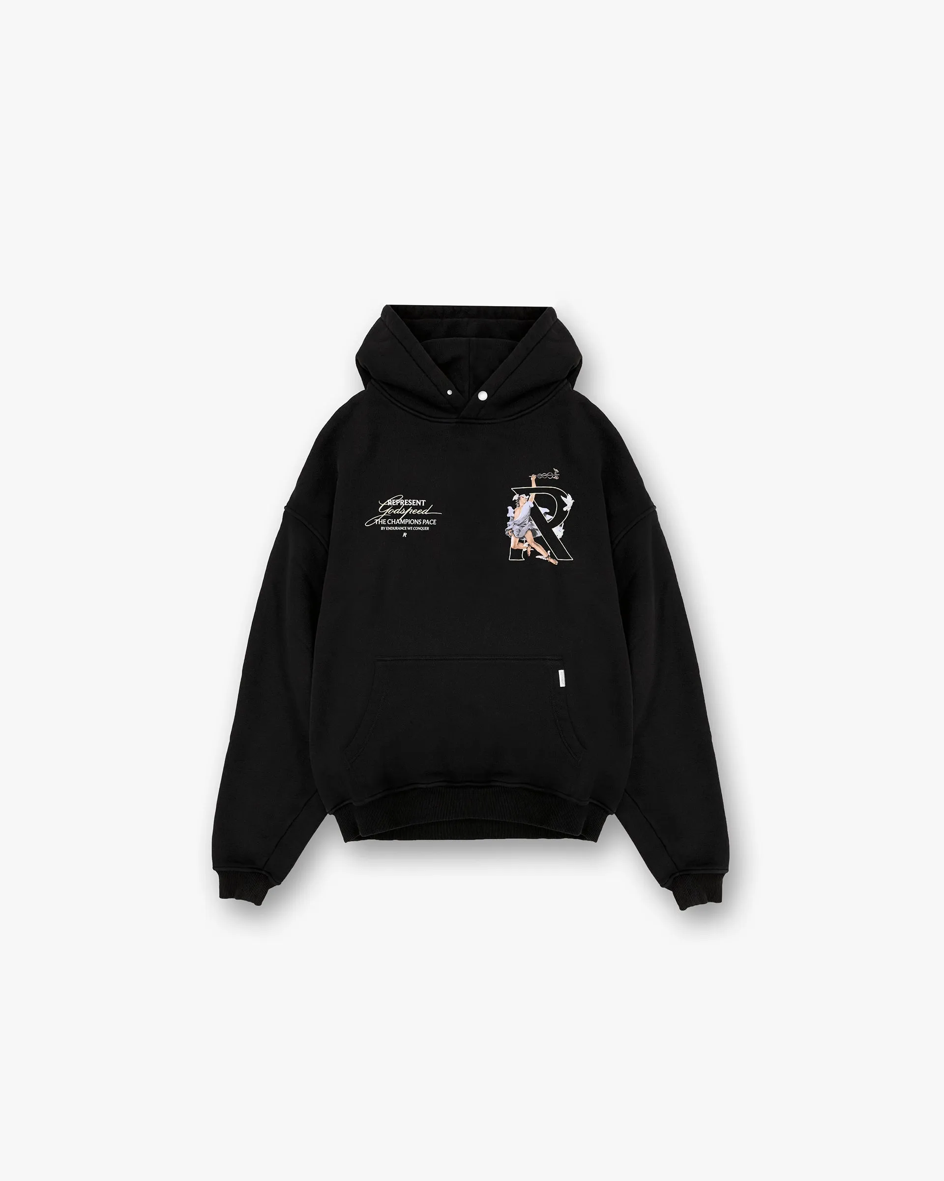 Hermes Hoodie - Jet Black sold by Represent