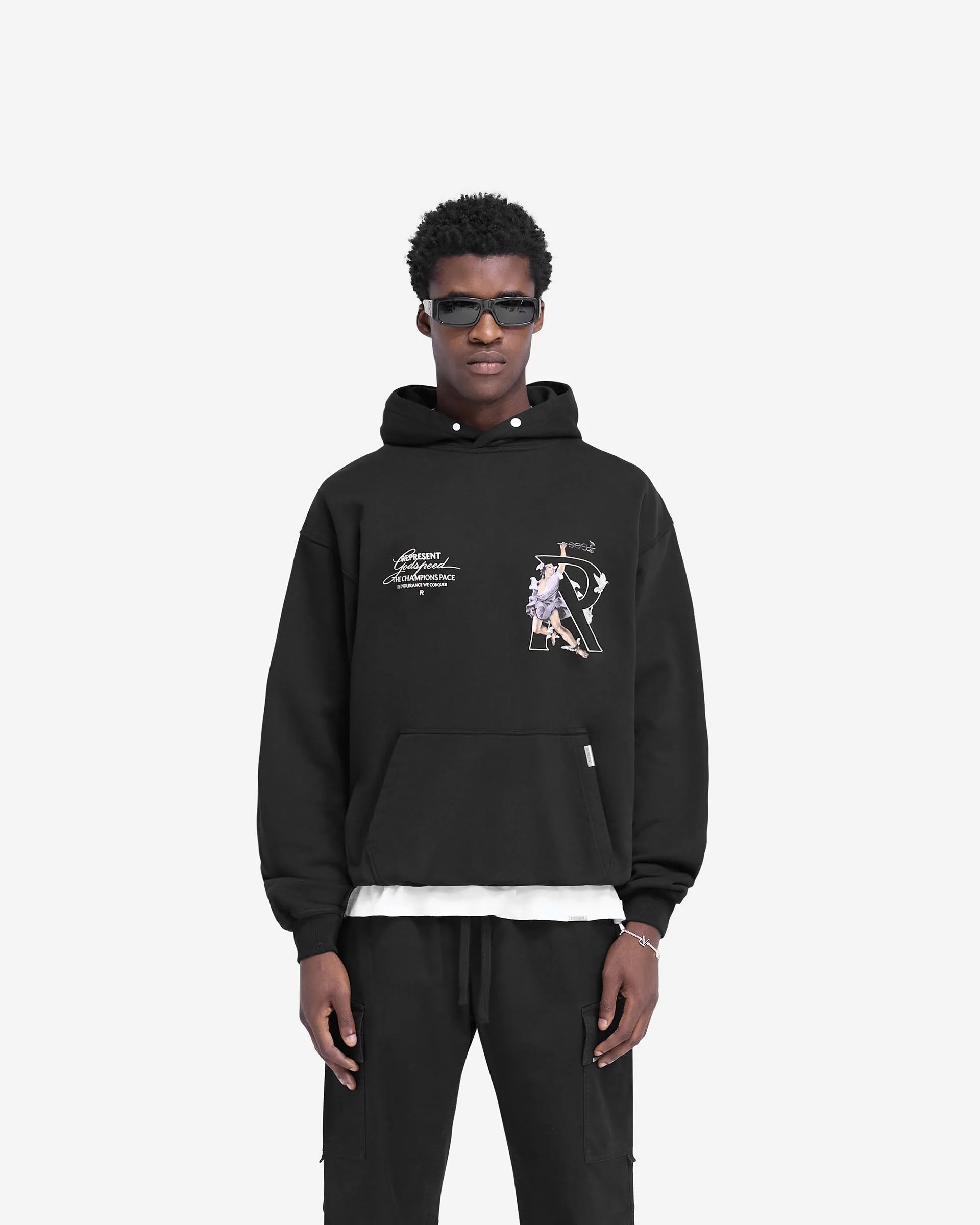 Hermes Hoodie - Jet Black sold by Represent product image thumbnail 3