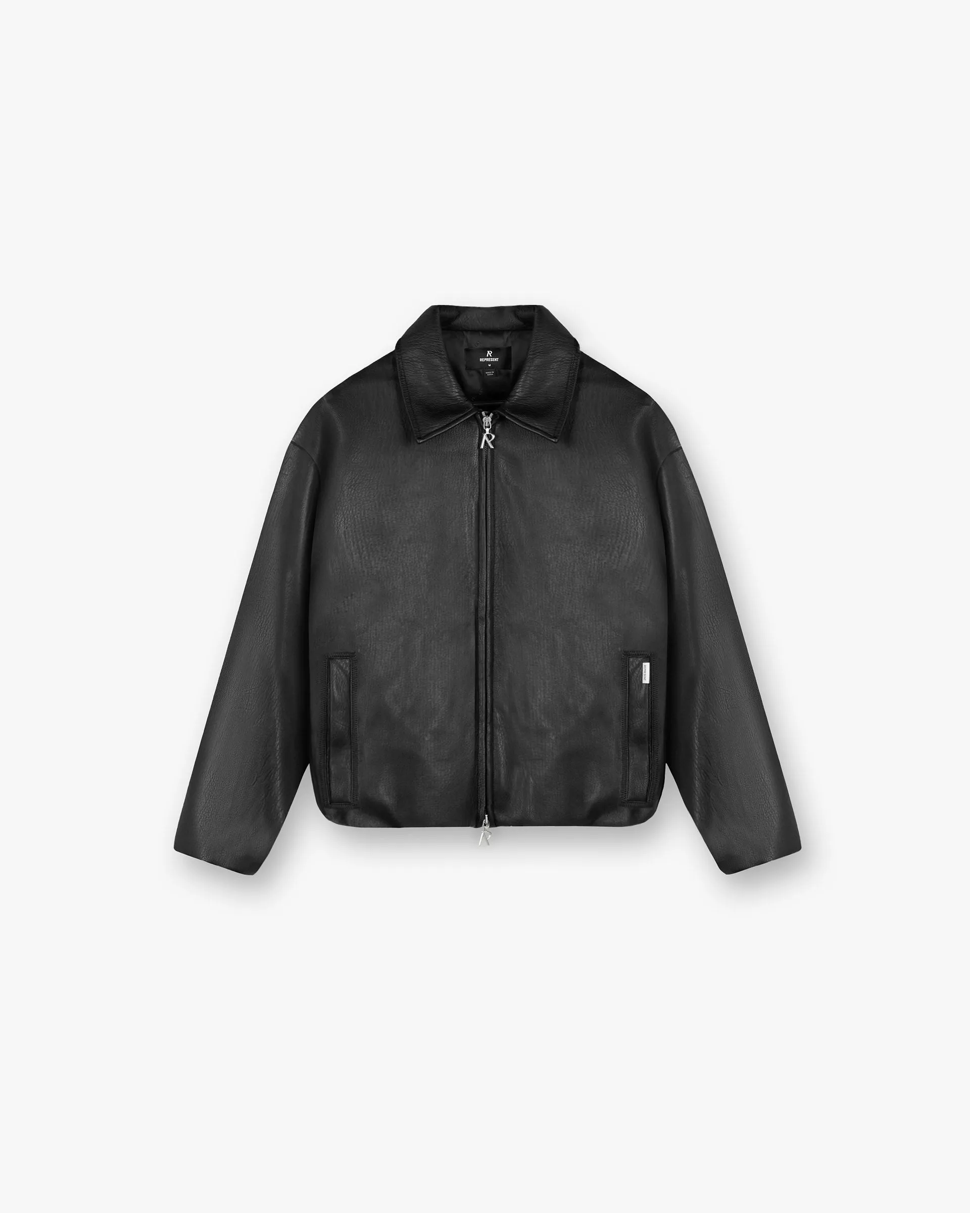 Faux Leather Bomber - Jet Black sold by Represent