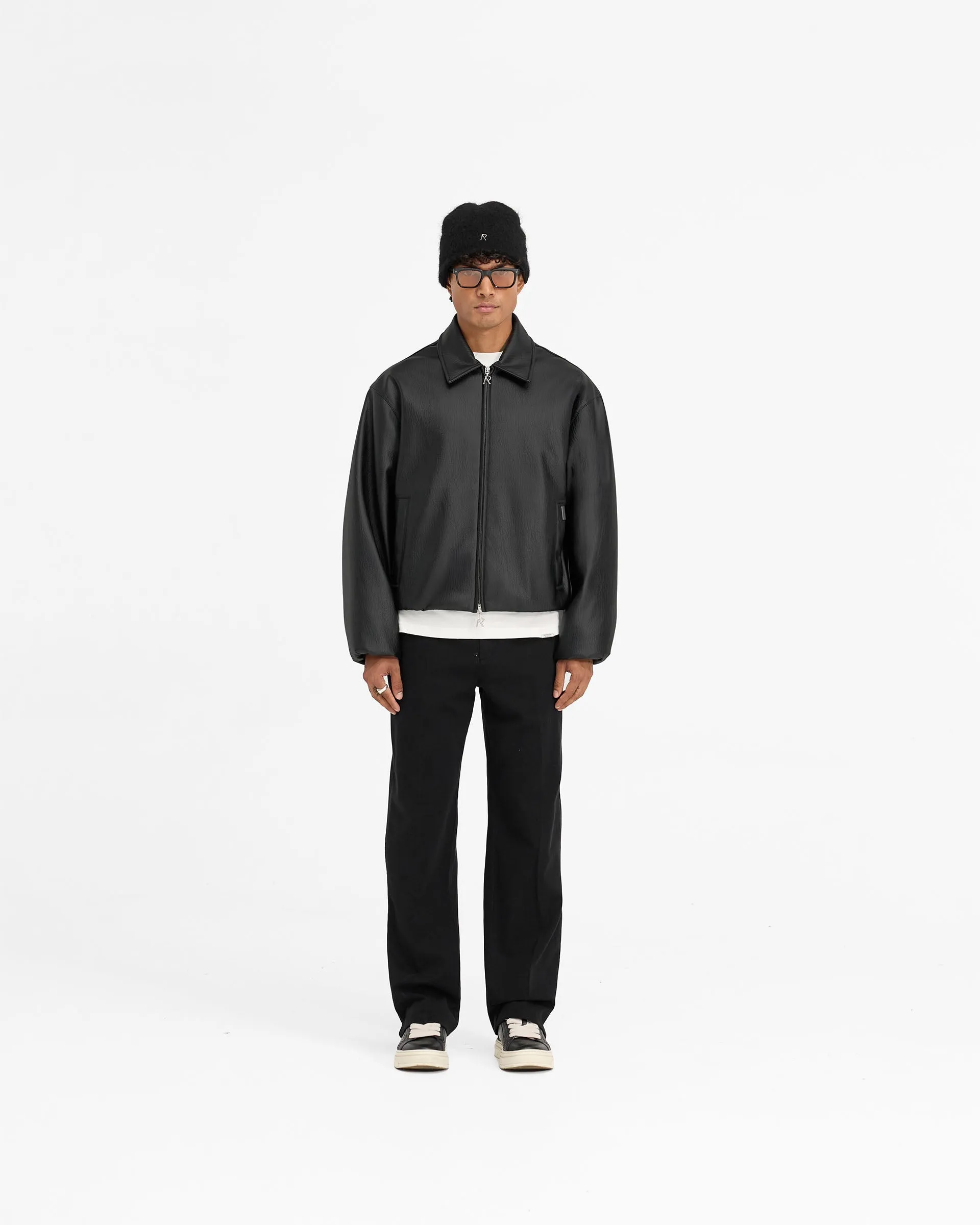 Faux Leather Bomber - Jet Black sold by Represent product image thumbnail 5