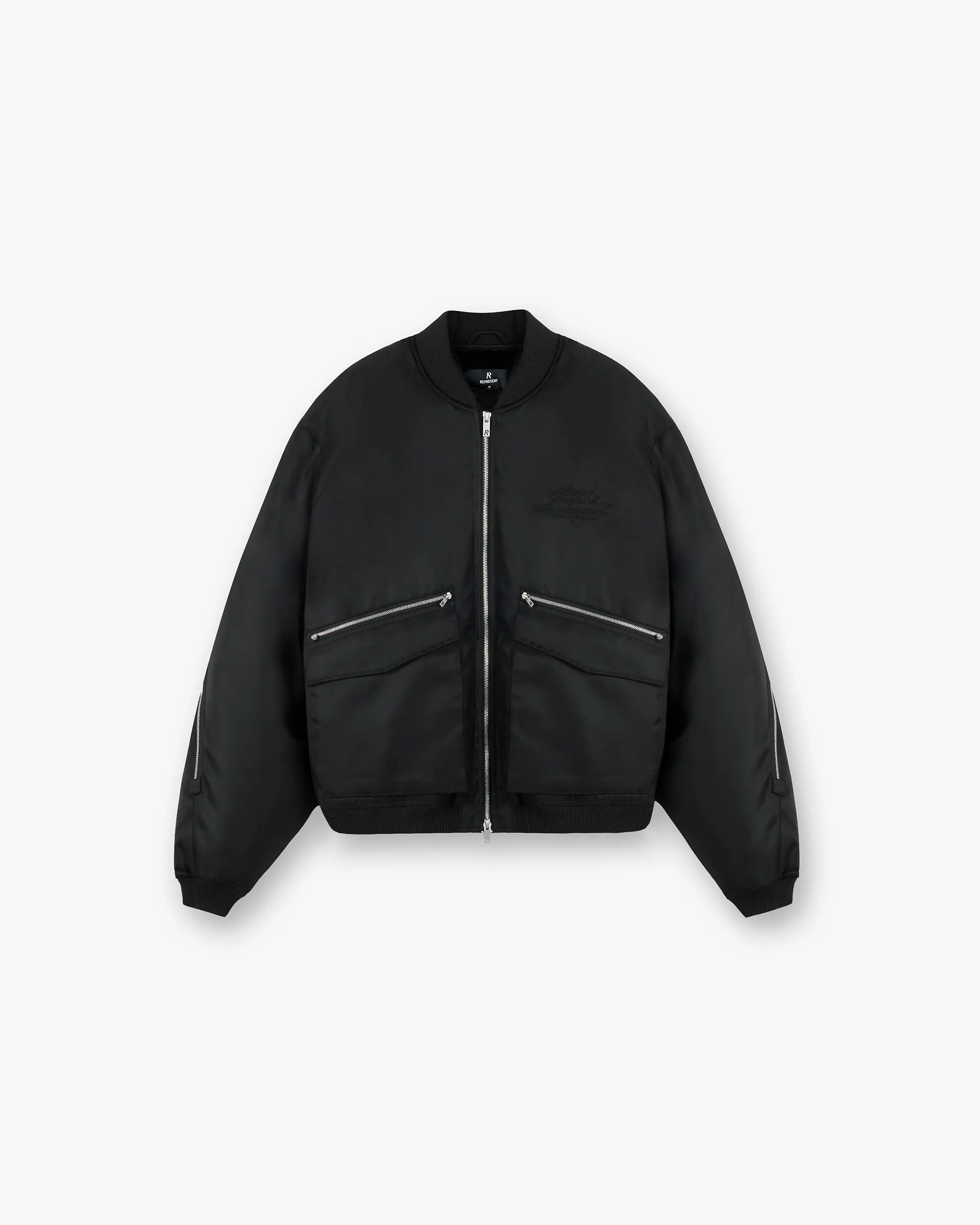 Zip Back Bomber Jacket - Jet Black sold by Represent