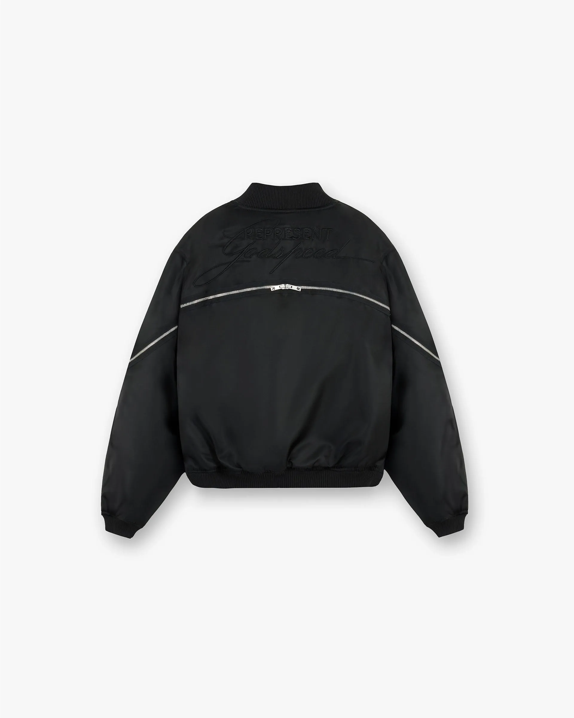 Zip Back Bomber Jacket - Jet Black sold by Represent product image thumbnail 2