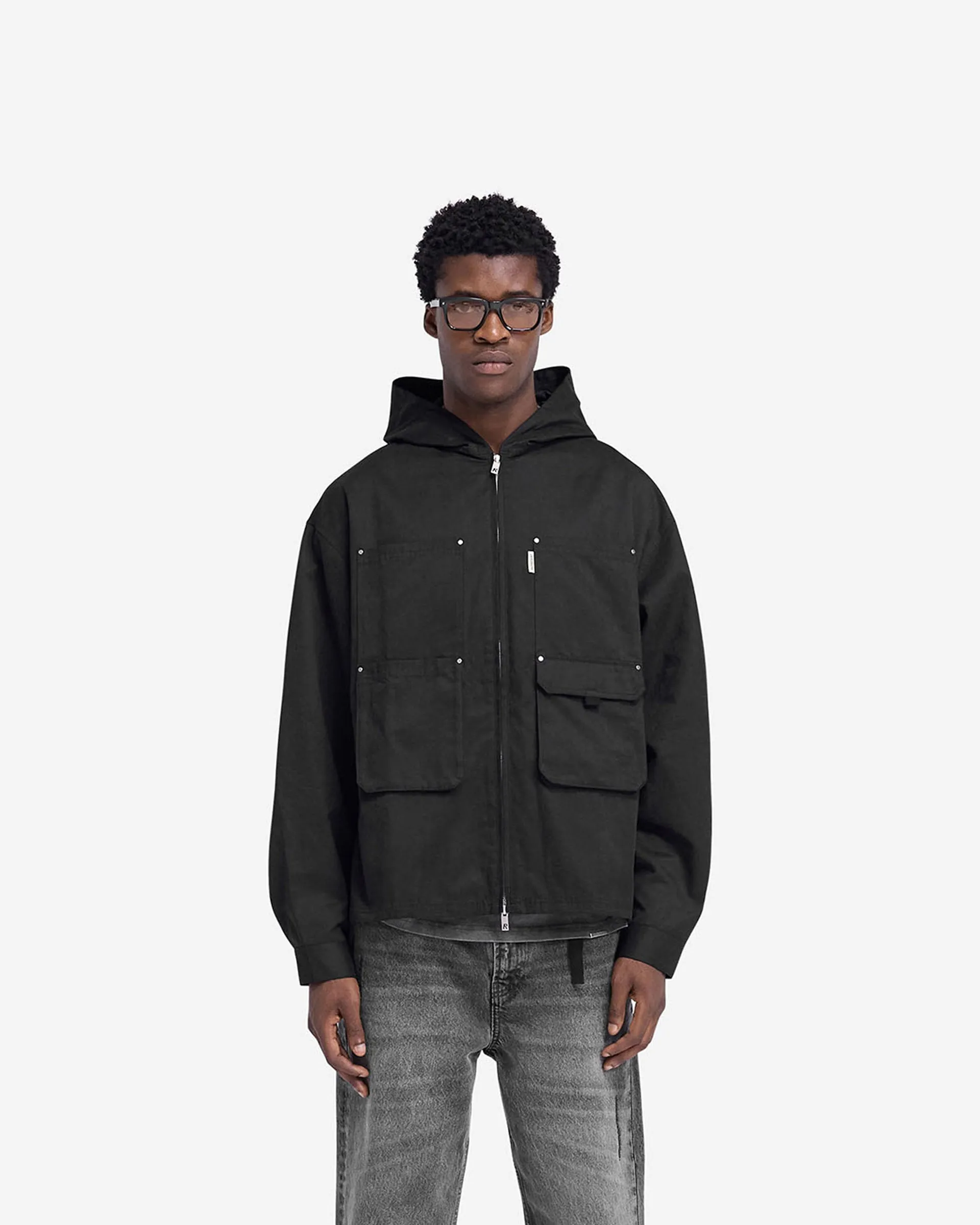 Utility Hooded Shirt - Jet Black sold by Represent product image thumbnail 3
