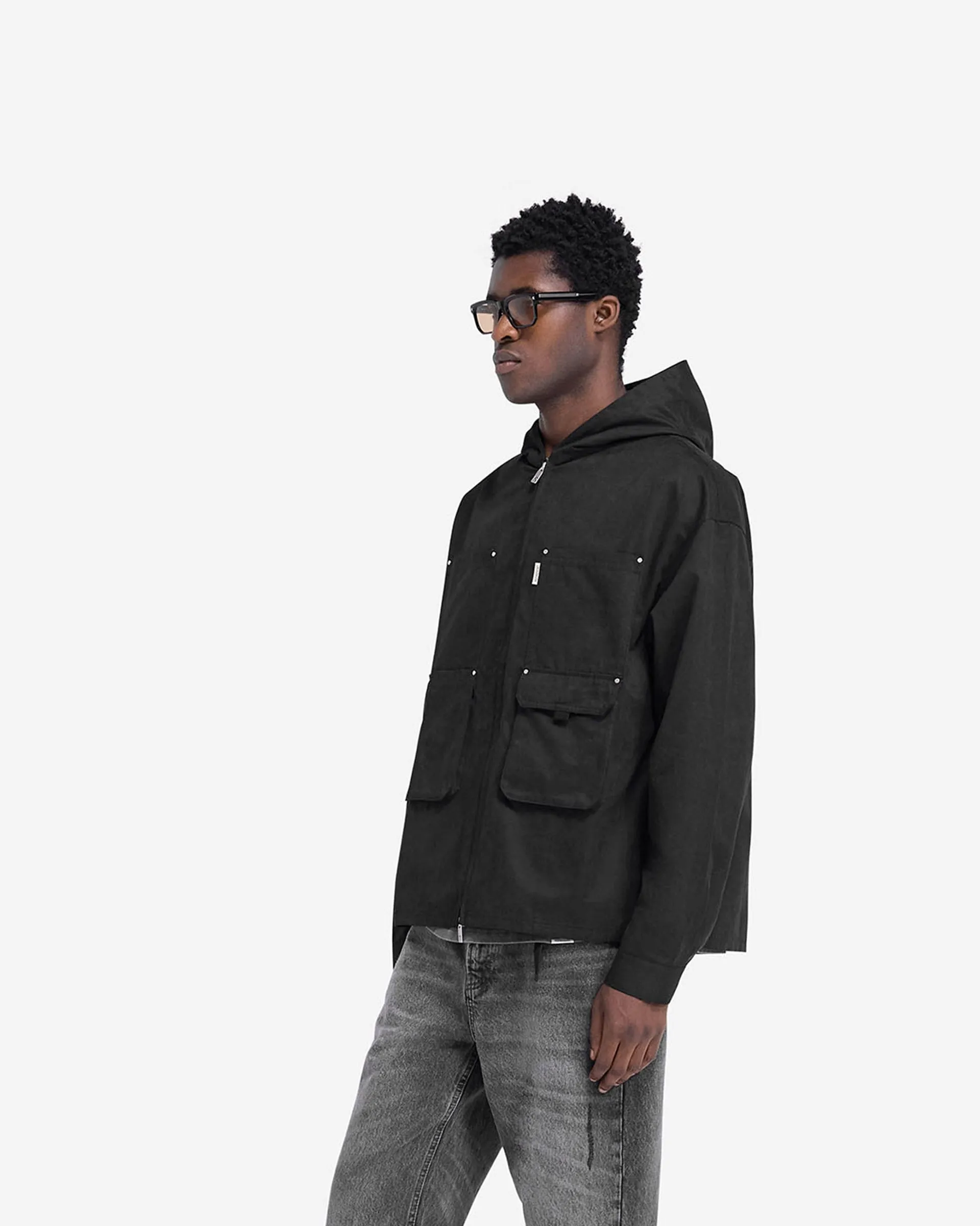 Utility Hooded Shirt - Jet Black sold by Represent product image thumbnail 2