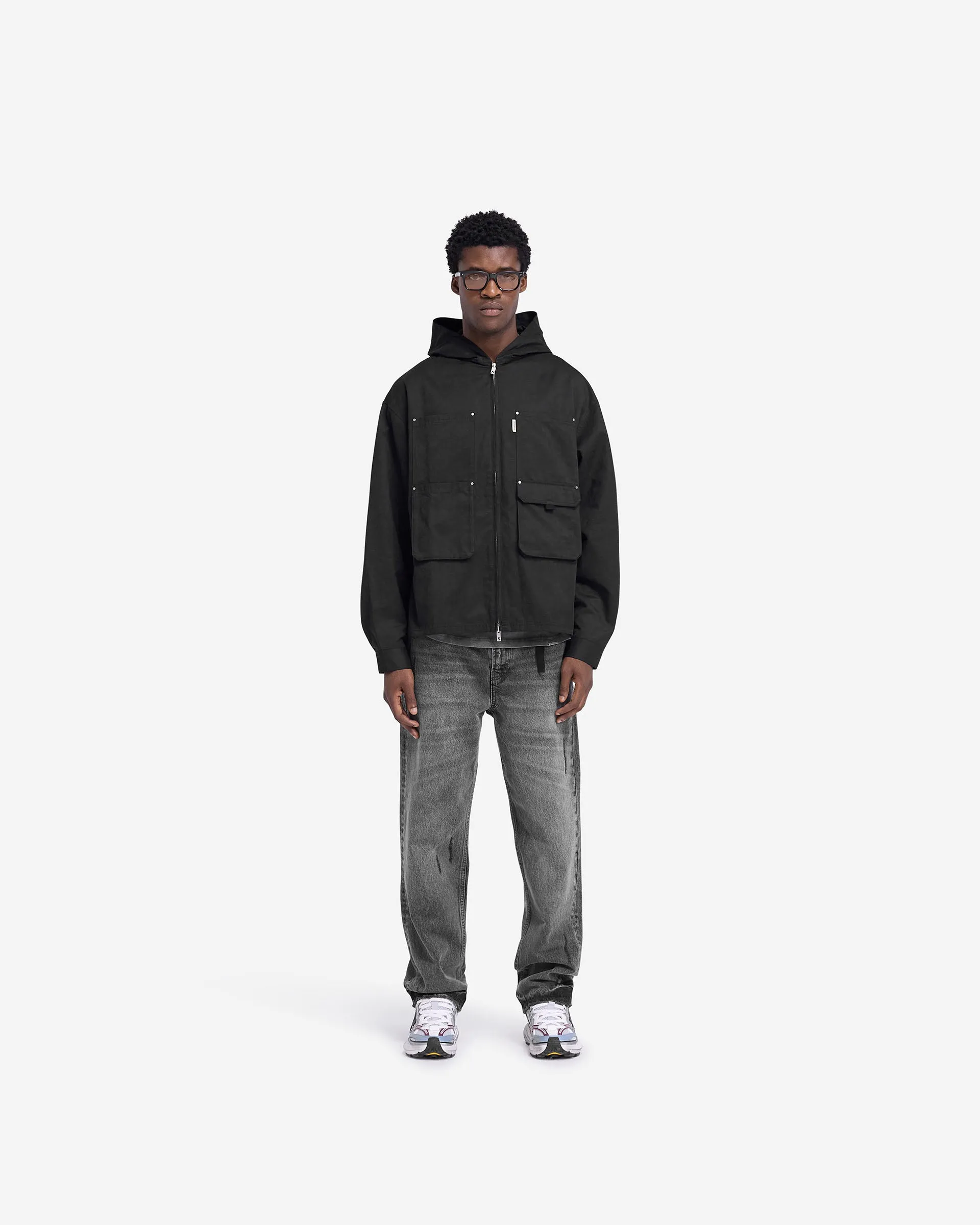 Utility Hooded Shirt - Jet Black sold by Represent product image thumbnail 5