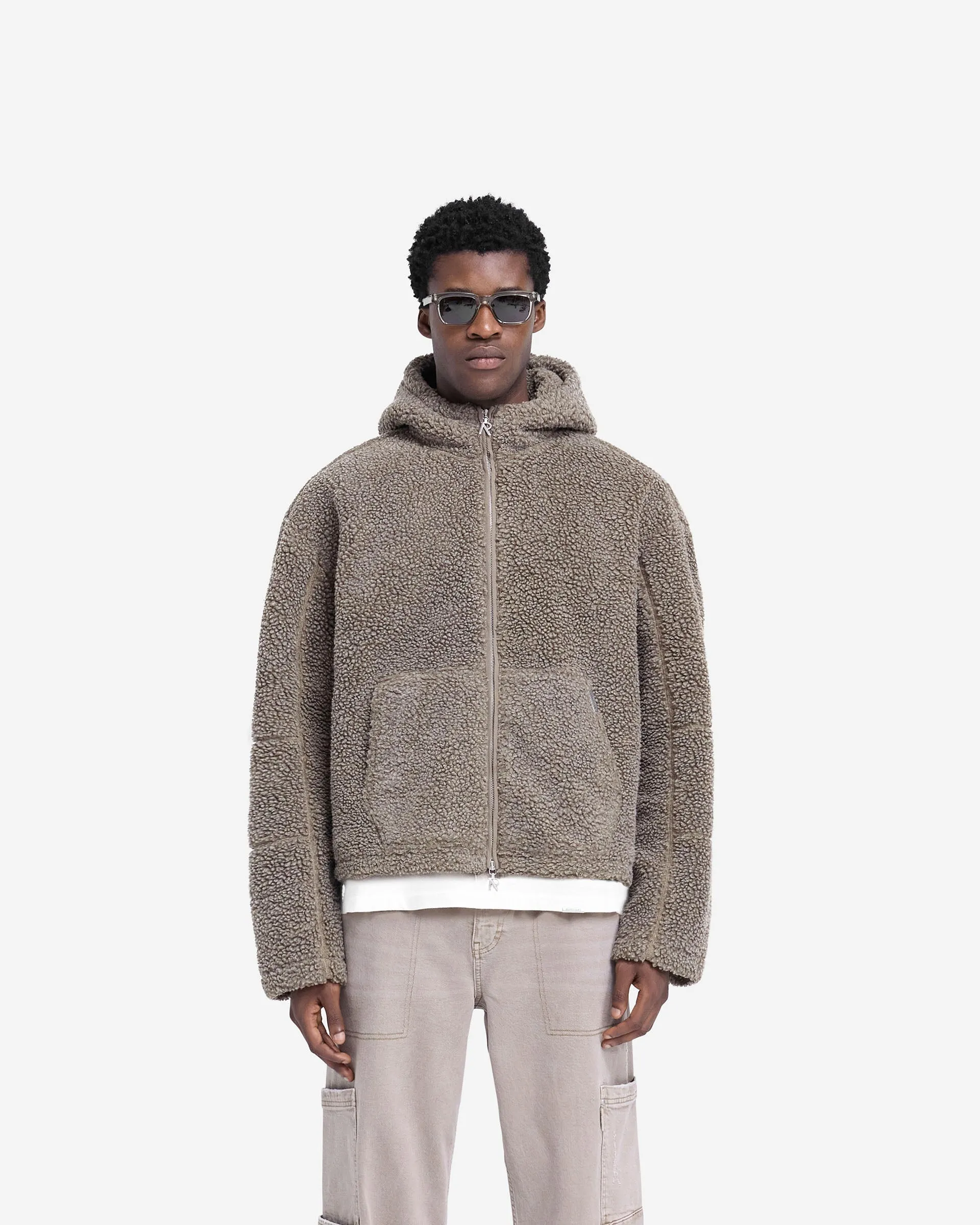 Hooded Fleece Jacket - Rock sold by Represent product image thumbnail 3