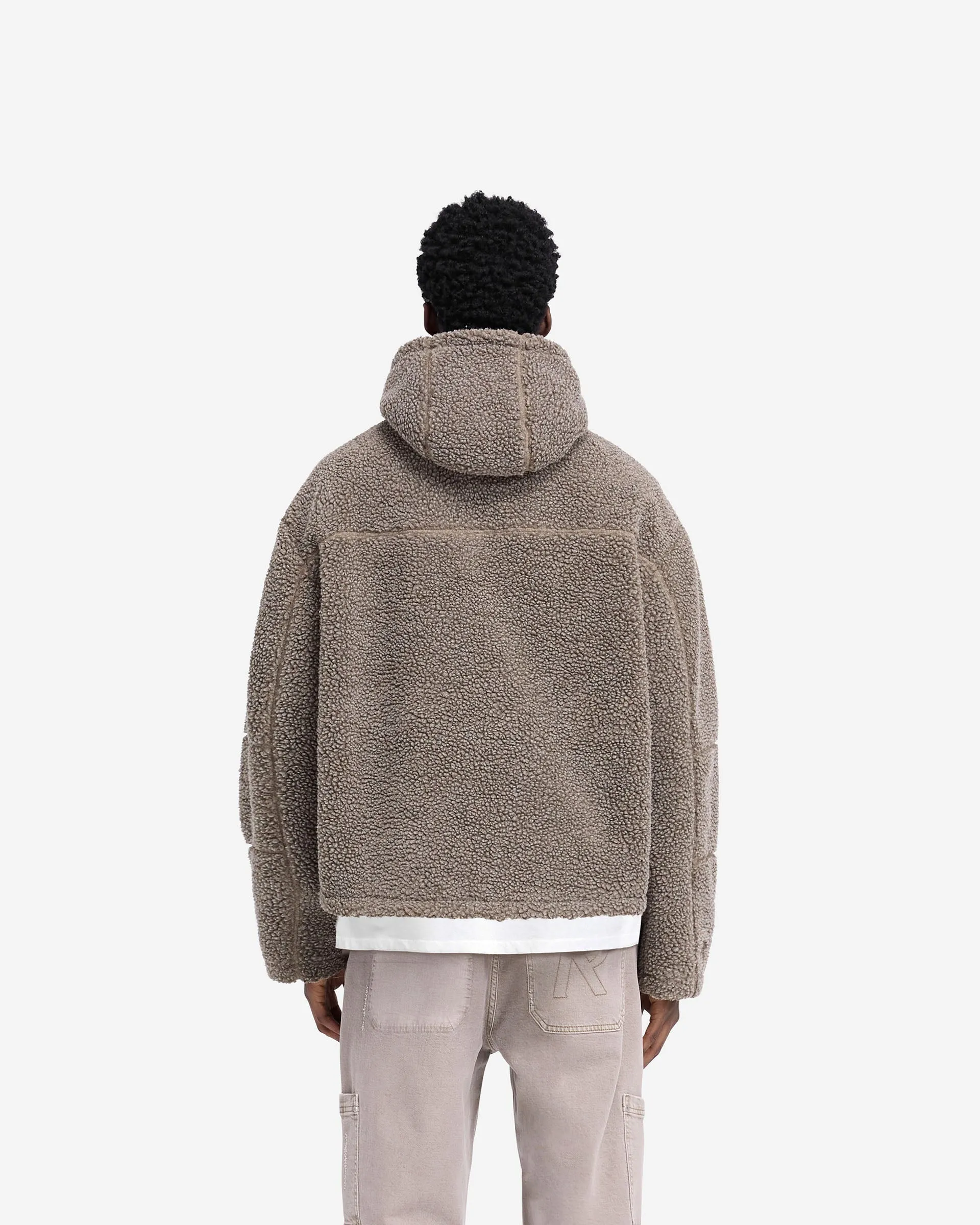 Hooded Fleece Jacket - Rock sold by Represent product image thumbnail 4