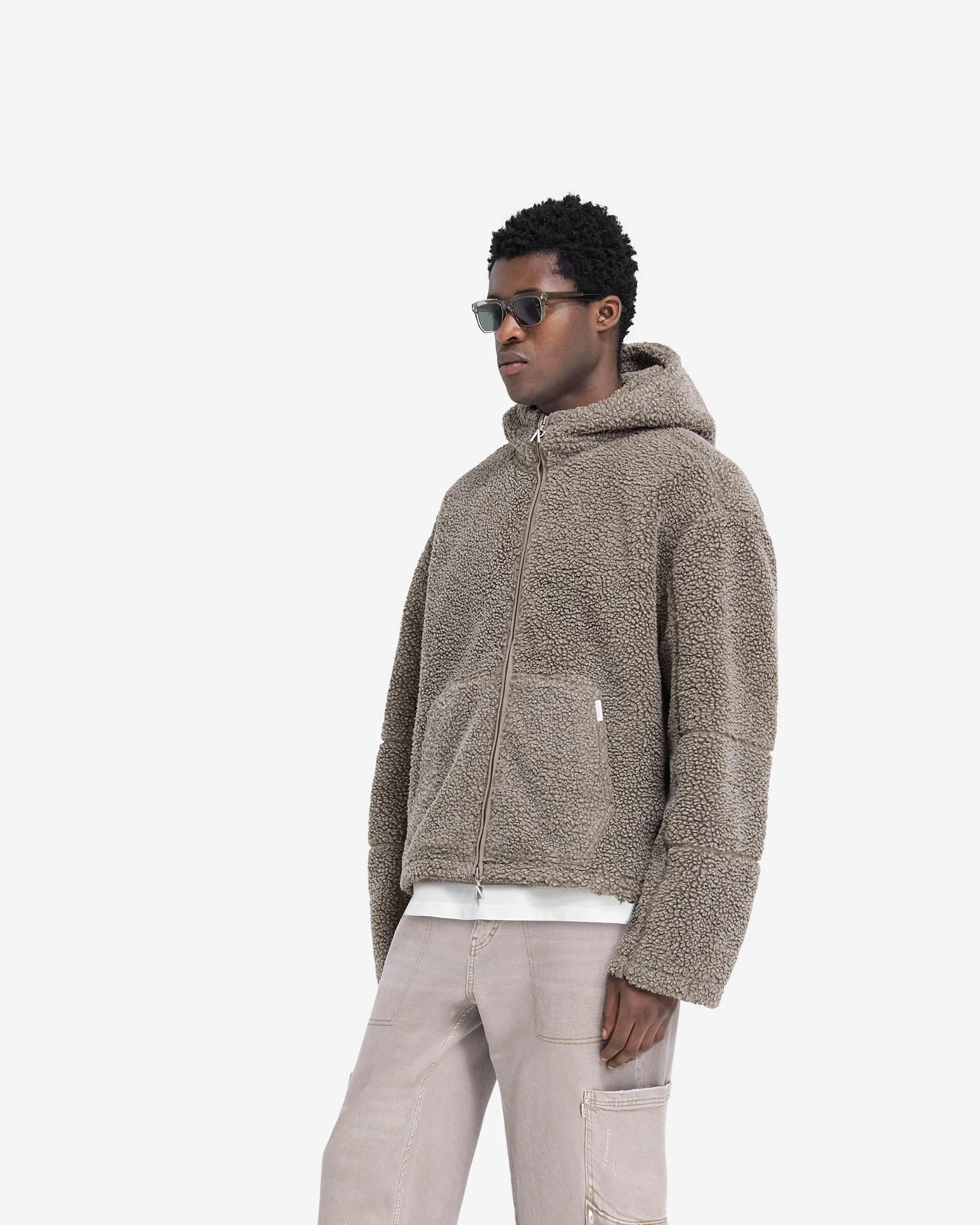 Hooded Fleece Jacket - Rock sold by Represent product image thumbnail 2