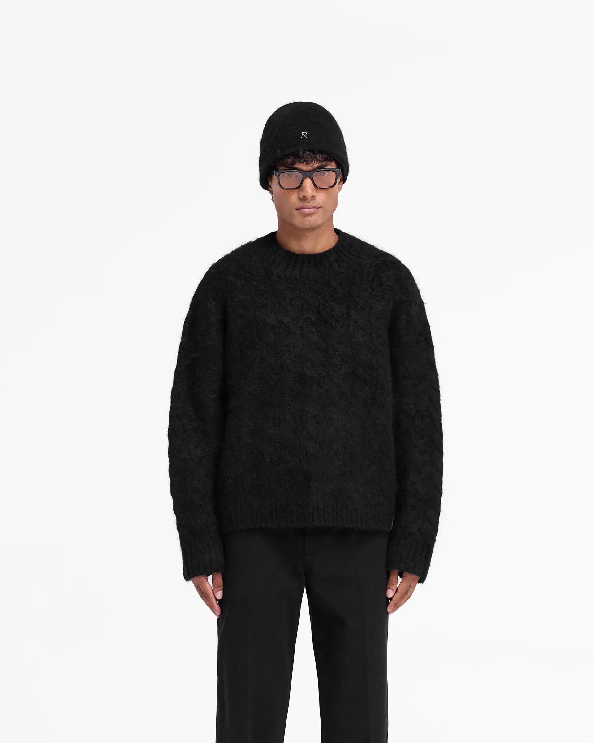 Cable Knit Sweater - Jet Black sold by Represent product image thumbnail 3
