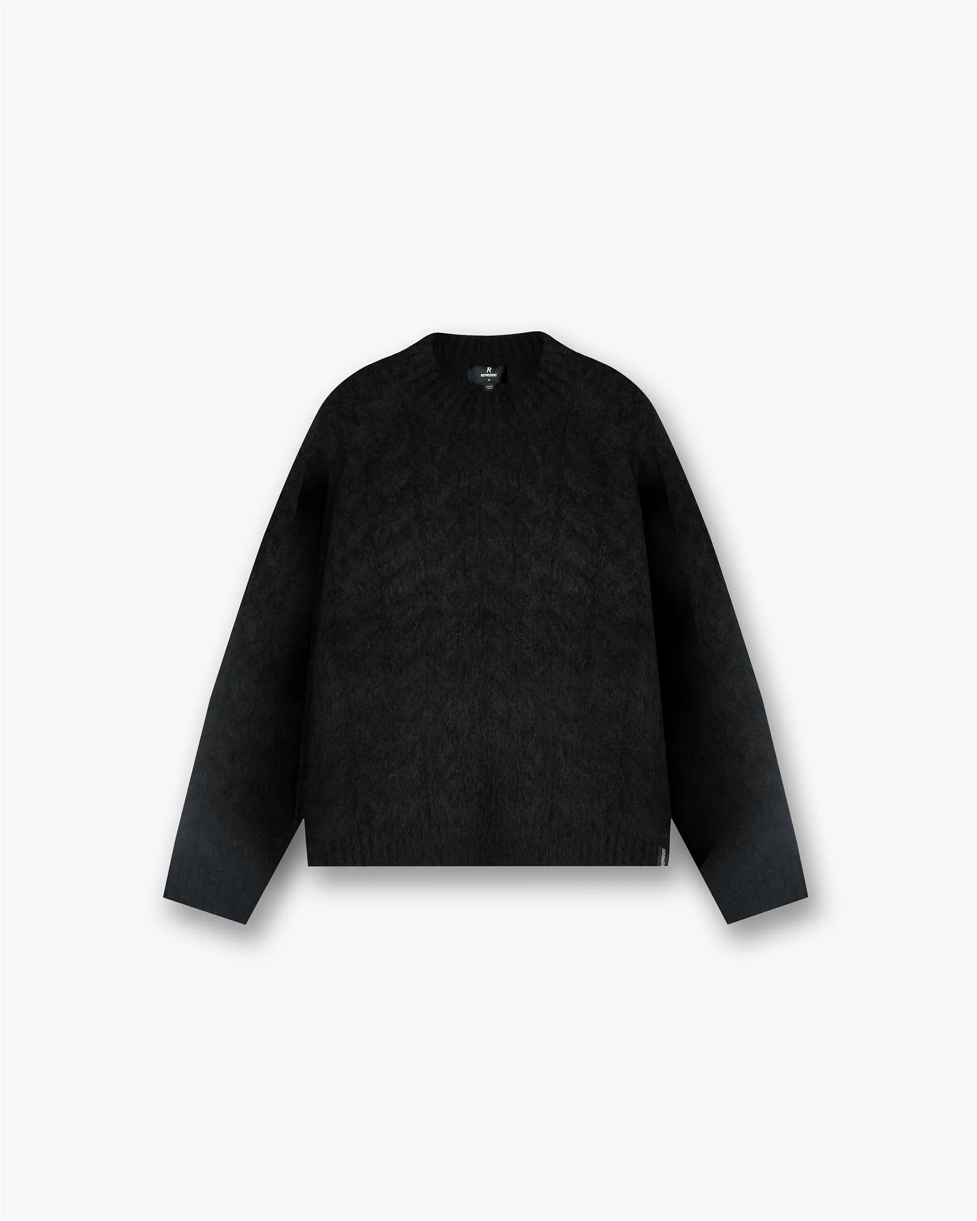 Cable Knit Sweater - Jet Black sold by Represent