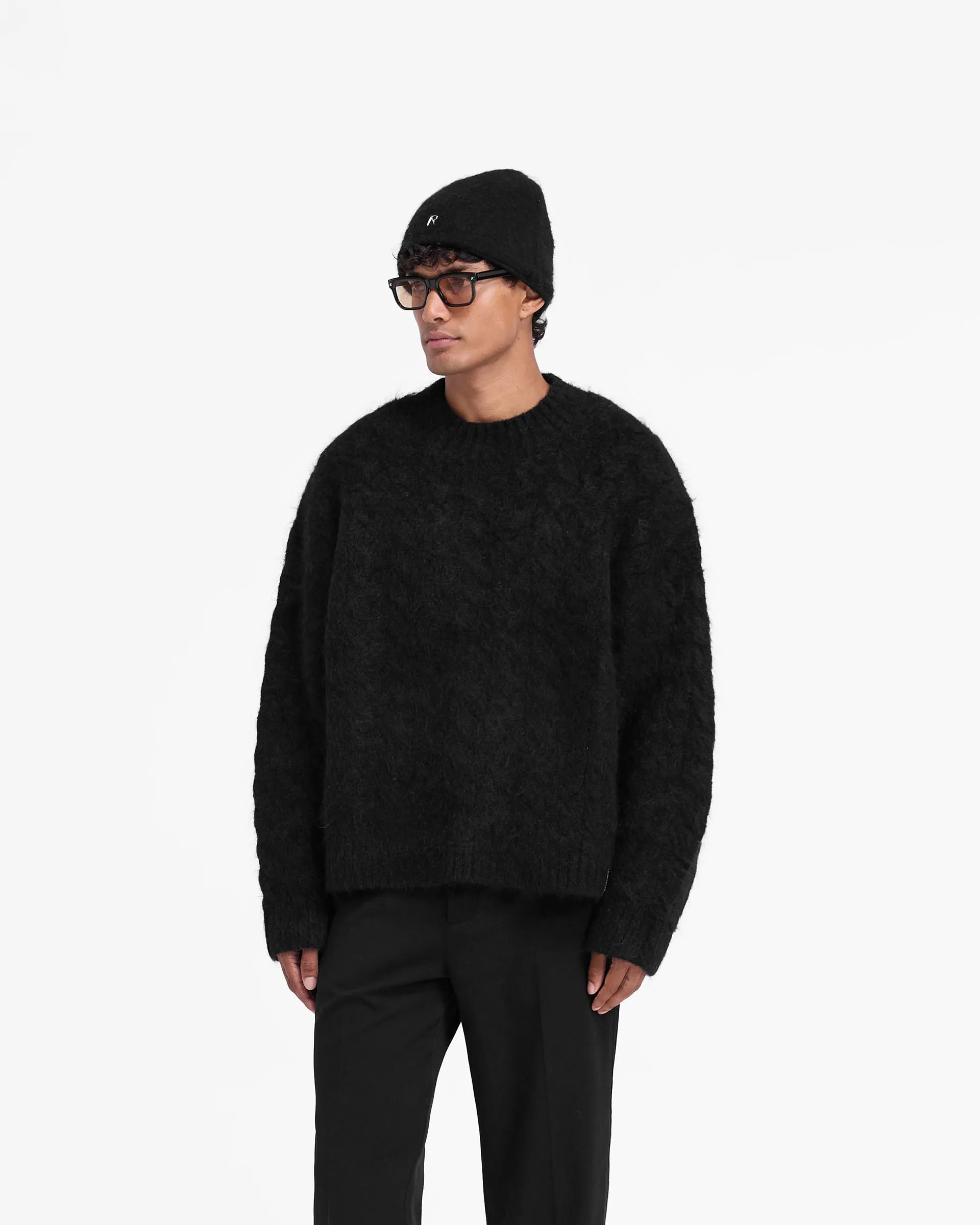 Cable Knit Sweater - Jet Black sold by Represent product image thumbnail 2