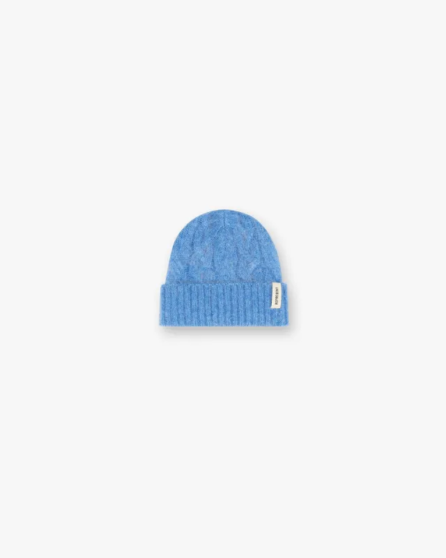 Cable Knit Beanie - Electric Blue sold by Represent
