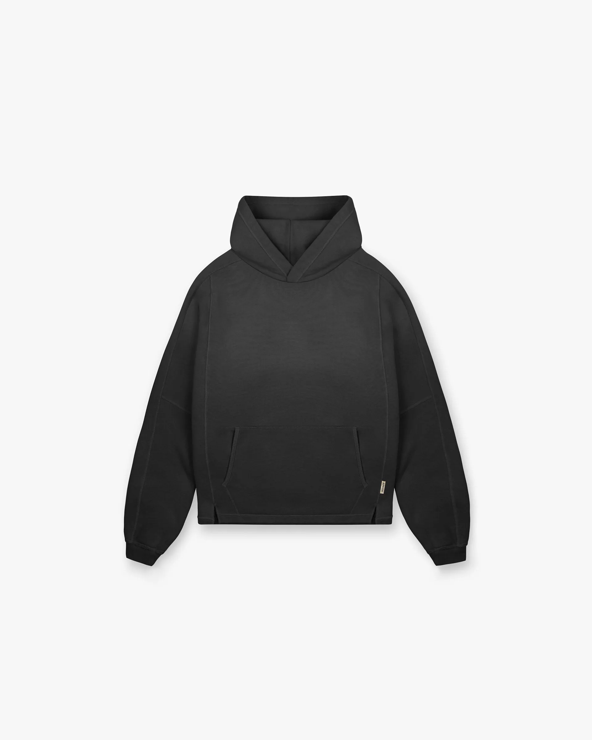 Stepped Hem Hoodie - Stained Black sold by Represent
