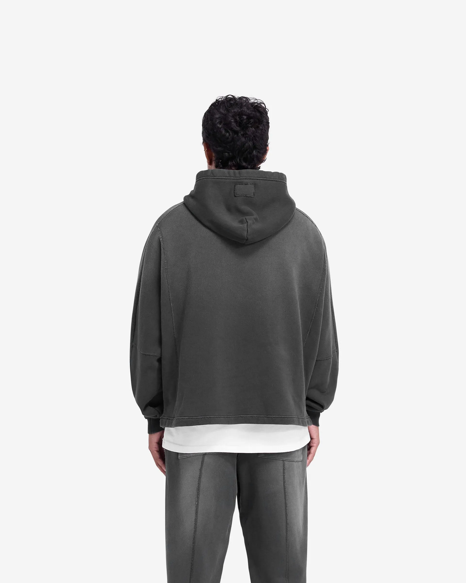 Stepped Hem Hoodie - Stained Black sold by Represent product image thumbnail 5