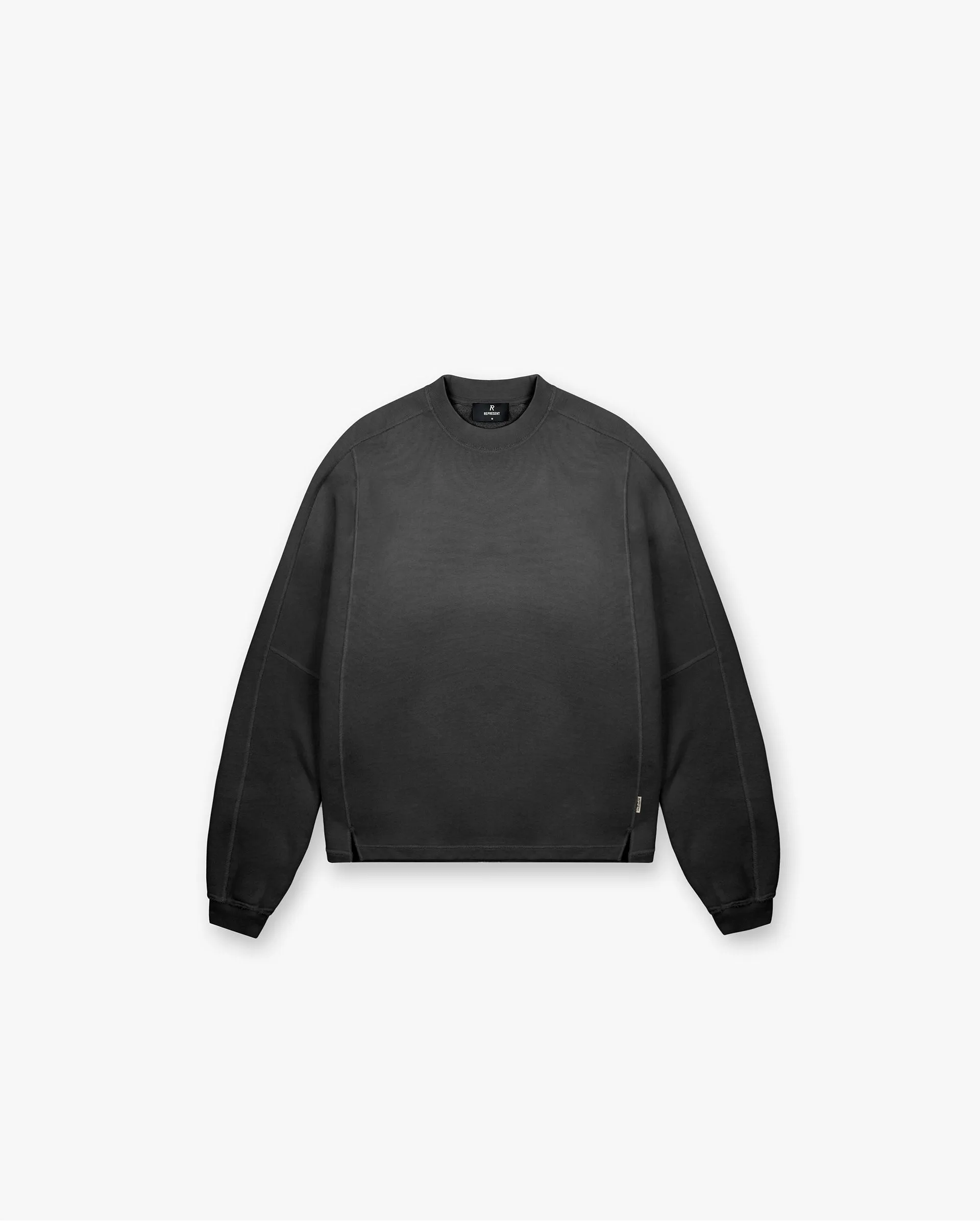 Stepped Hem Sweatshirt - Stained Black sold by Represent