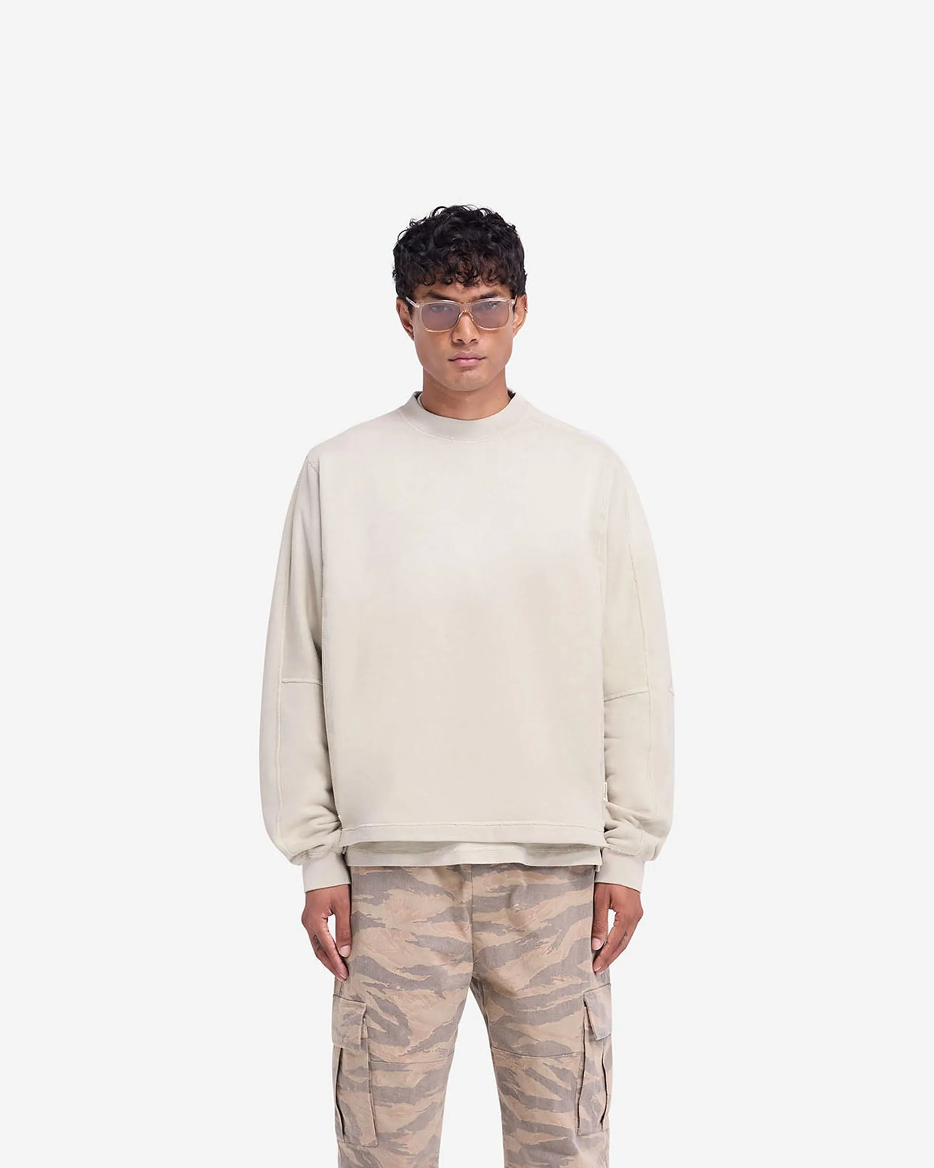 Stepped Hem Sweatshirt - Oat sold by Represent product image thumbnail 3