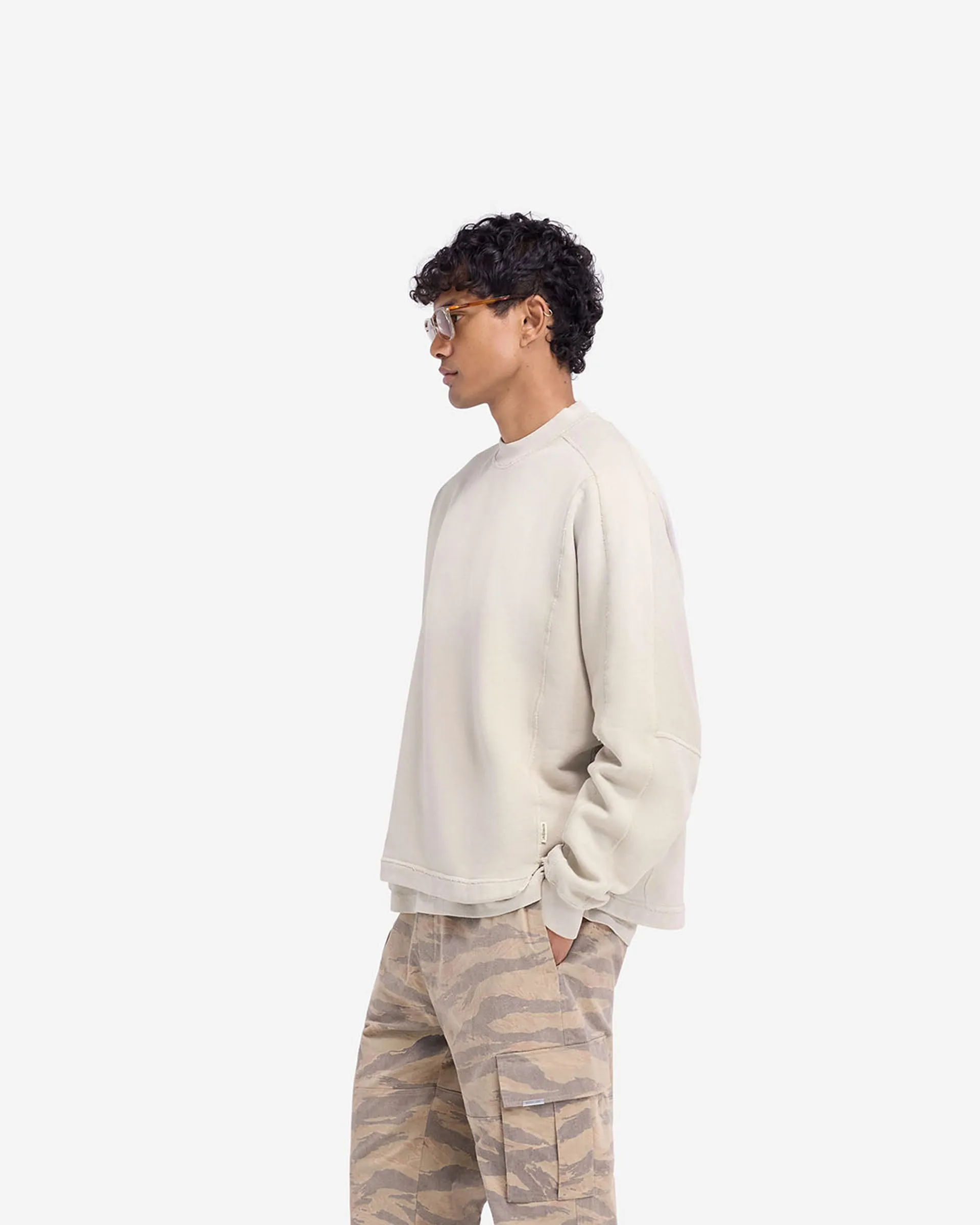 Stepped Hem Sweatshirt - Oat sold by Represent product image thumbnail 4