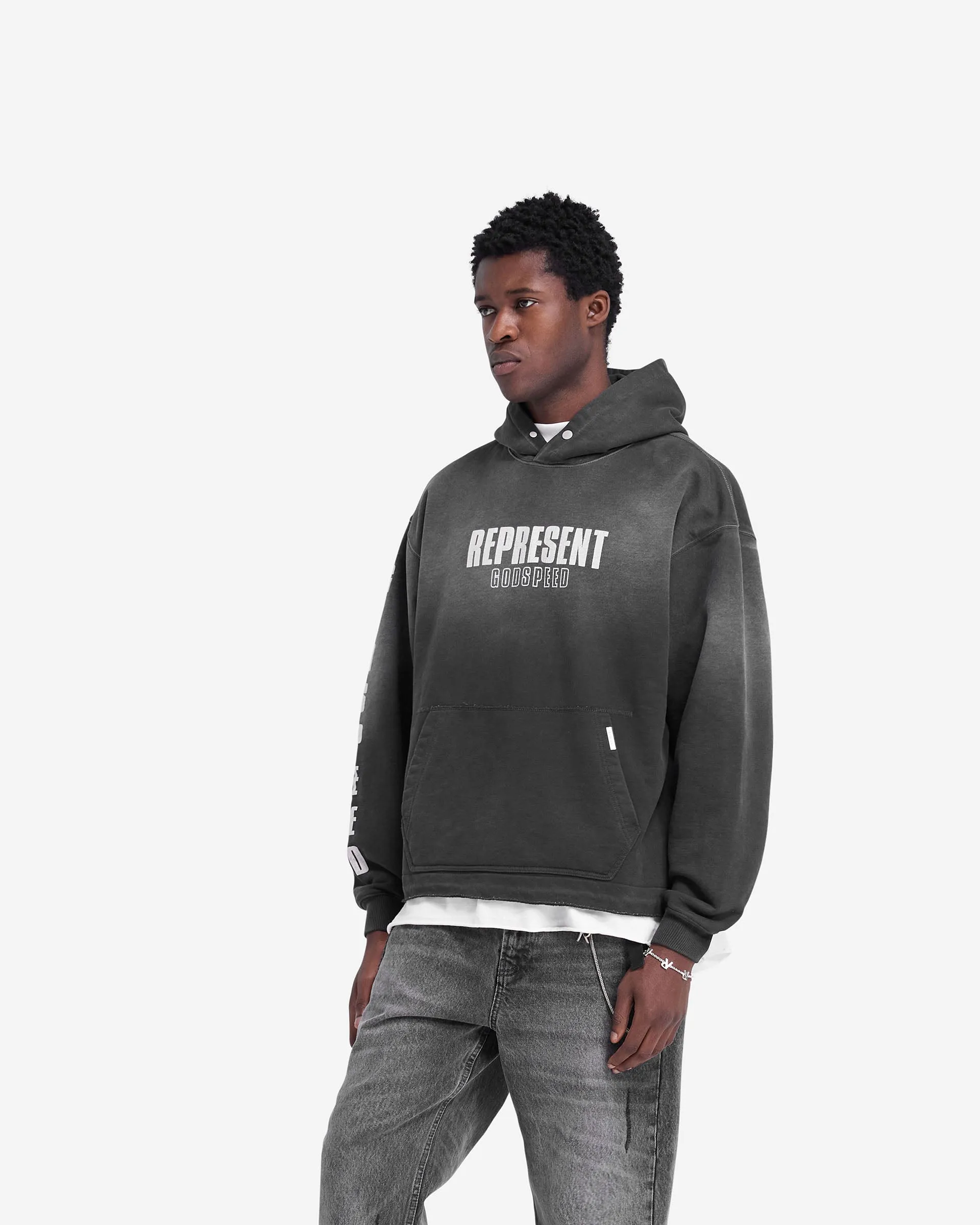 Godspeed Hoodie - Aged Black sold by Represent product image thumbnail 4