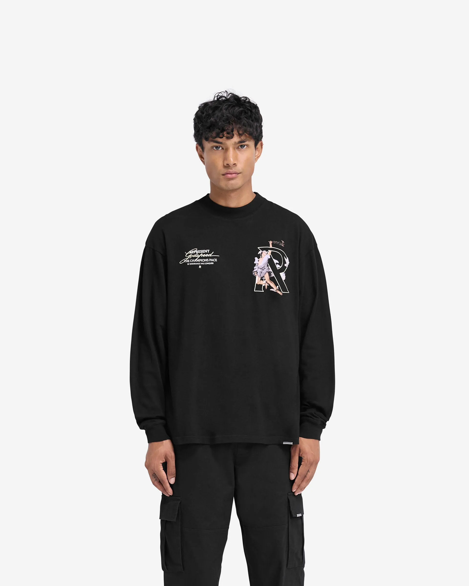 Hermes Long Sleeve T-Shirt - Jet Black sold by Represent product image thumbnail 3
