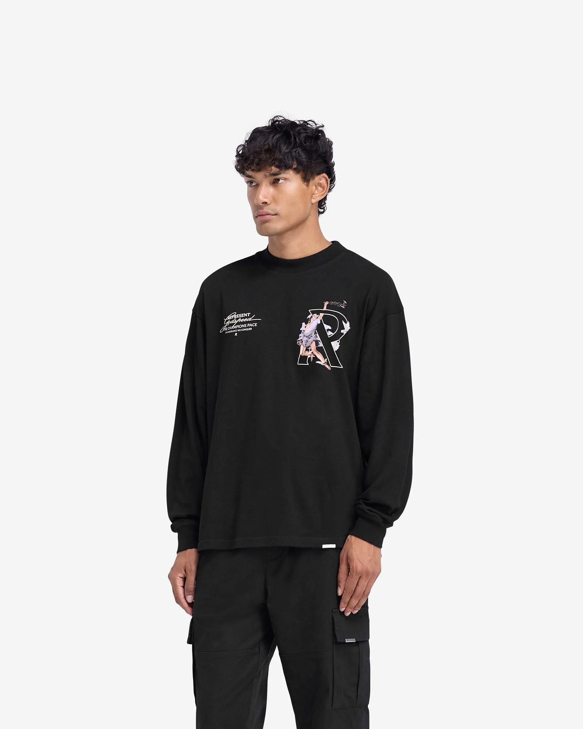 Hermes Long Sleeve T-Shirt - Jet Black sold by Represent product image thumbnail 4