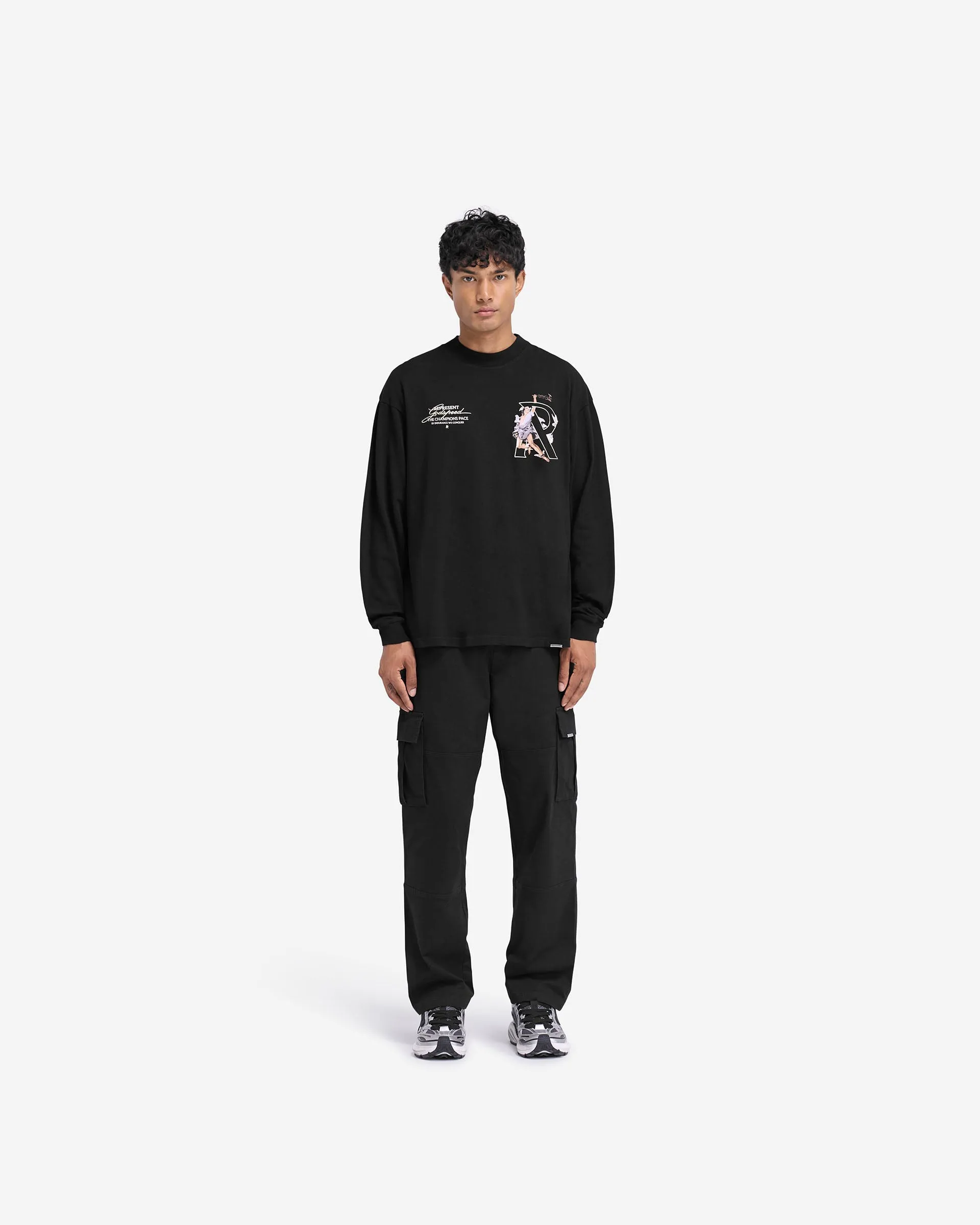 Hermes Long Sleeve T-Shirt - Jet Black sold by Represent product image thumbnail 5