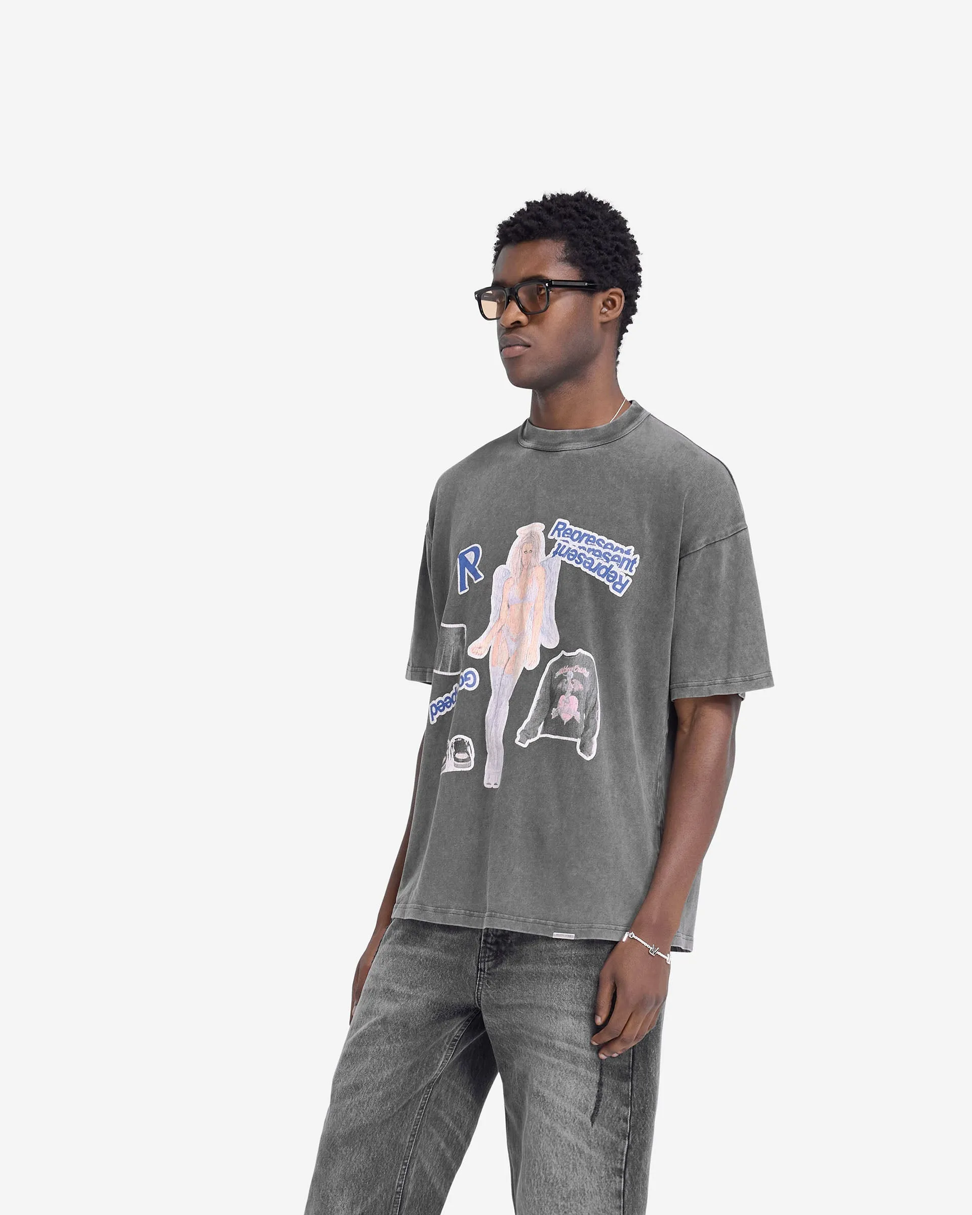 Question Your Innocence T-Shirt - Vintage Grey sold by Represent product image thumbnail 4