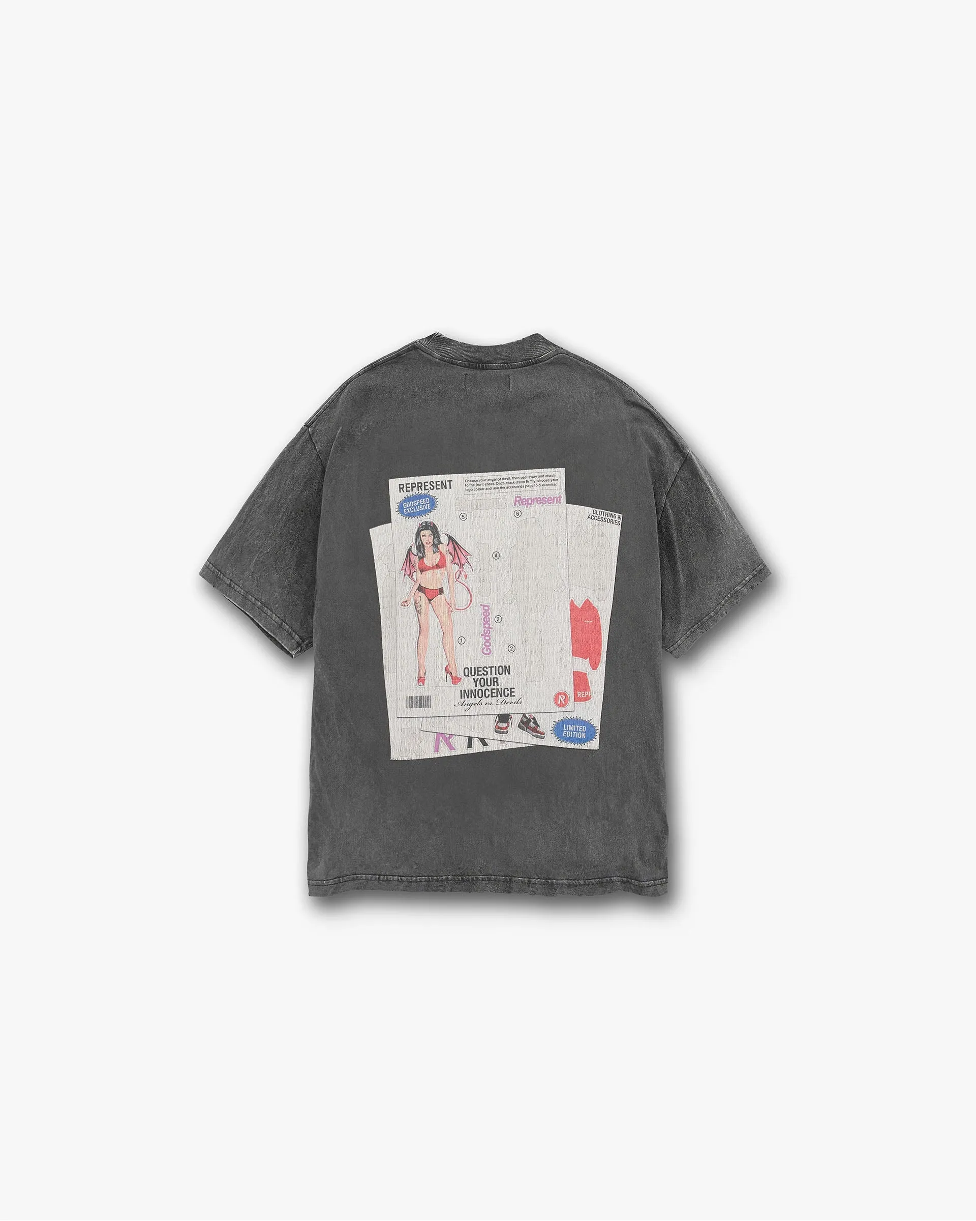 Question Your Innocence T-Shirt - Vintage Grey sold by Represent product image thumbnail 2