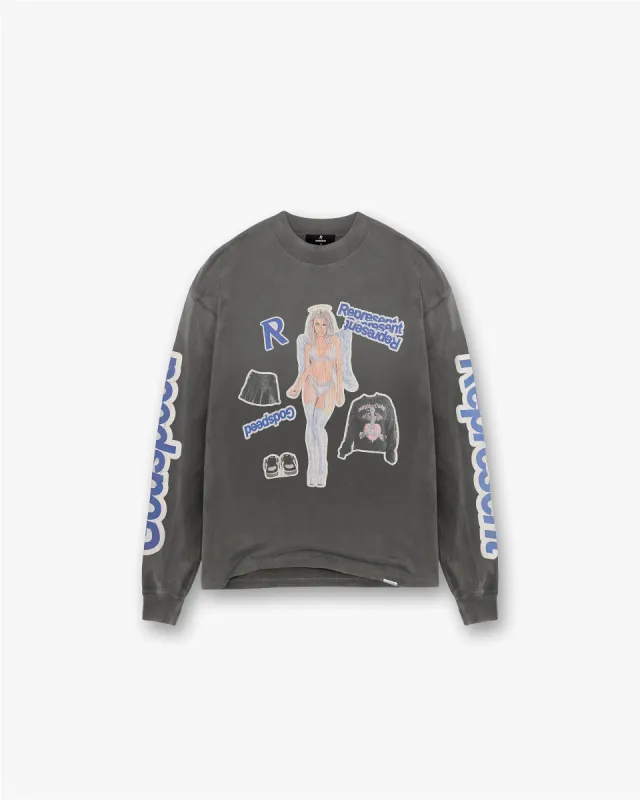 Question Your Innocence Long Sleeve T-Shirt - Vintage Grey made by Represent