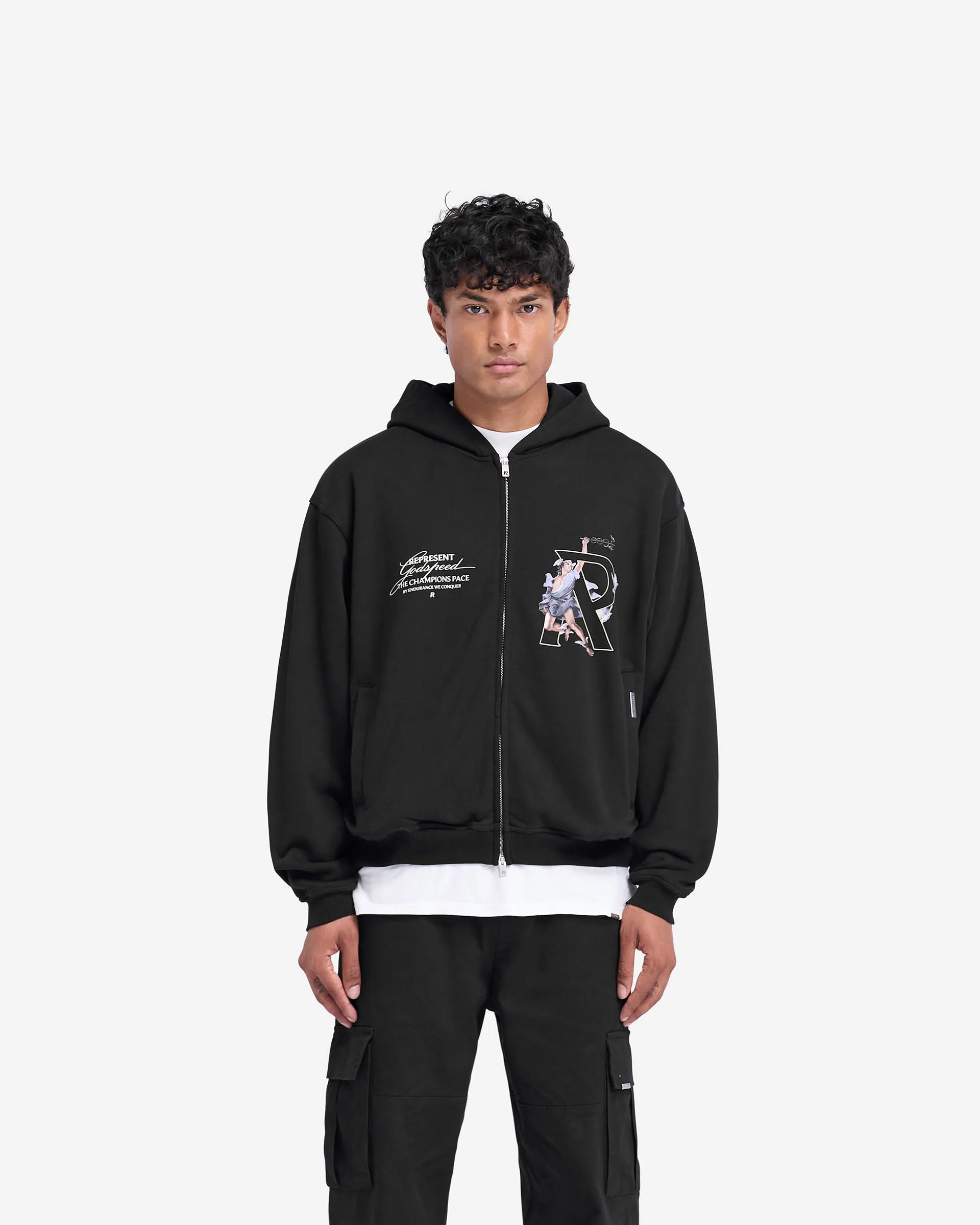 Hermes Zip Hoodie - Jet Black sold by Represent product image thumbnail 3