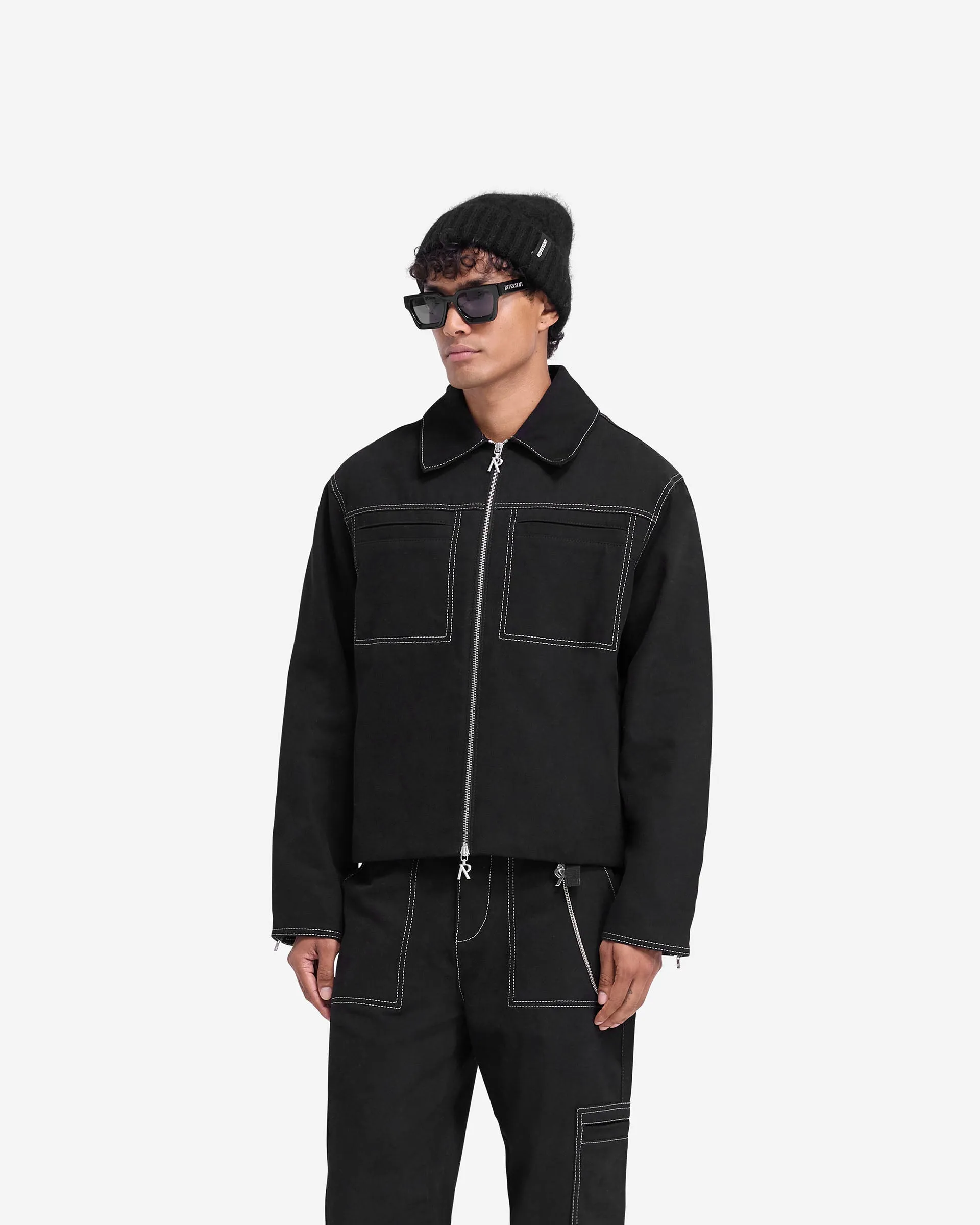 Contrast Stitch Smart Jacket - Jet Black sold by Represent product image thumbnail 4