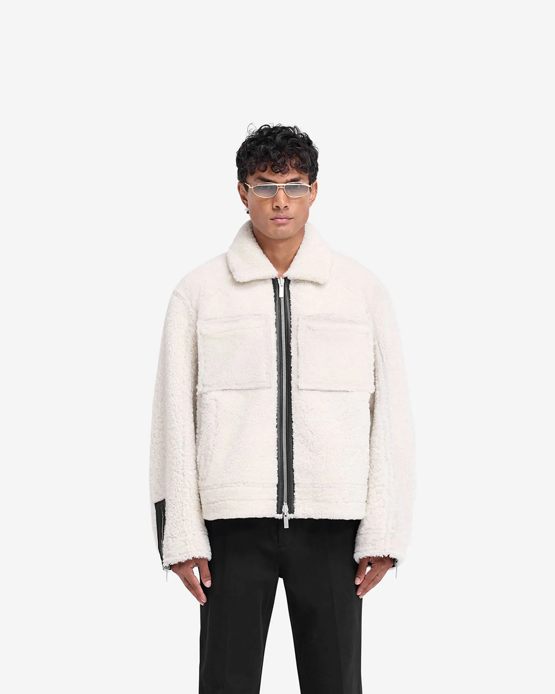 Reversible Shearling Jacket - Black sold by Represent product image thumbnail 4