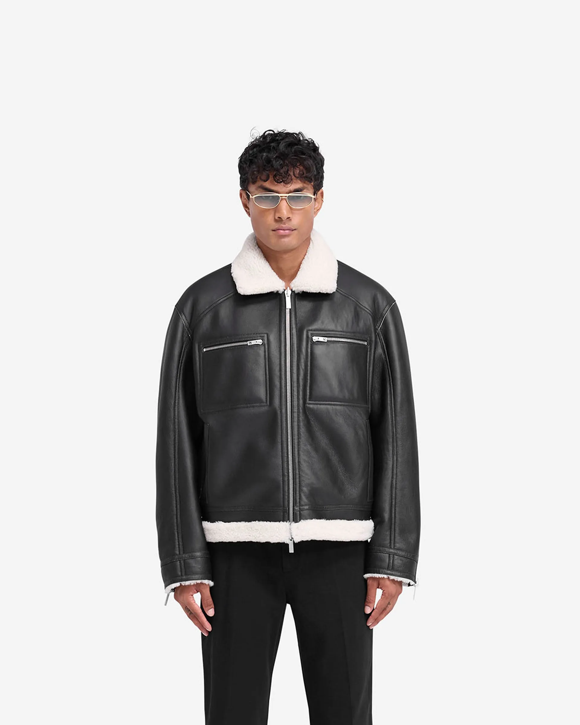 Reversible Shearling Jacket - Black sold by Represent product image thumbnail 3