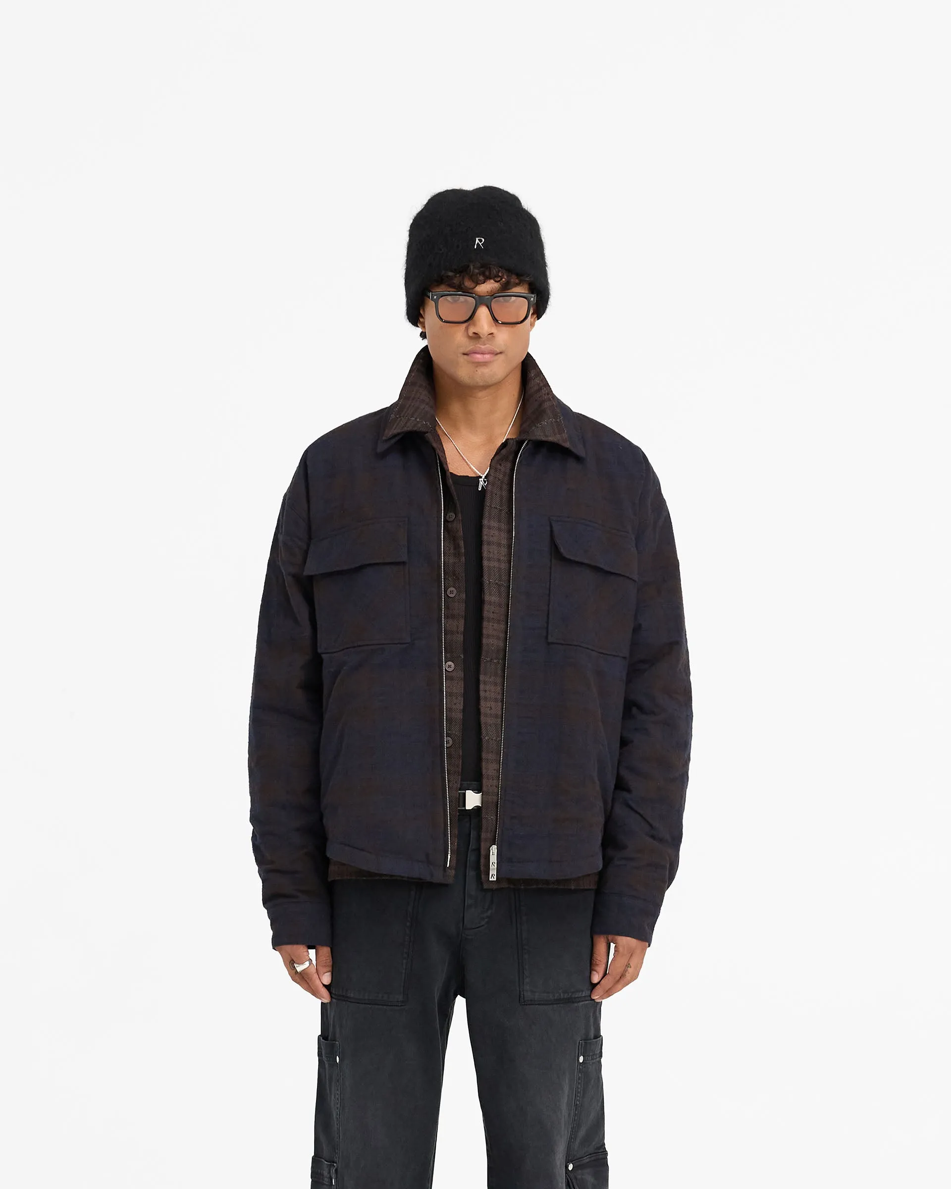 Wadded Zip Overshirt - Midnight Navy sold by Represent product image thumbnail 3