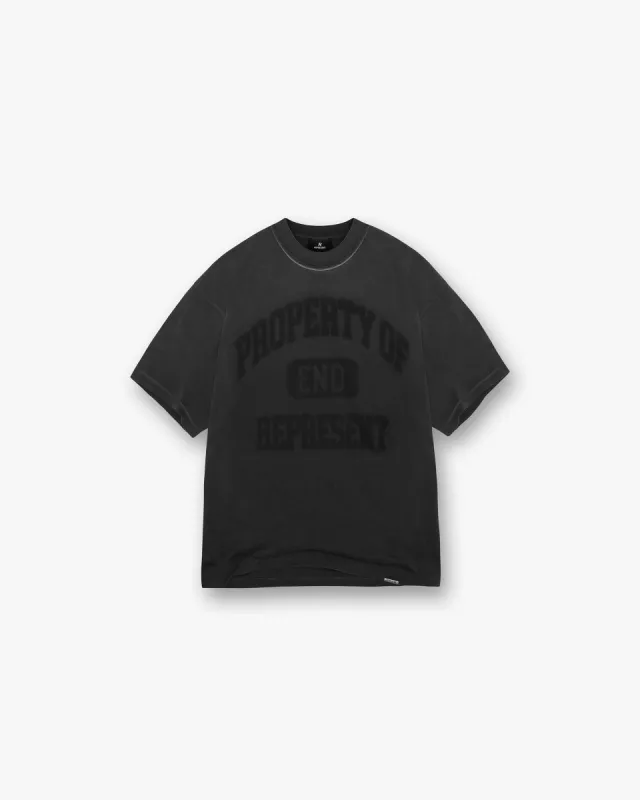 Represent X End Property Of T-Shirt - Stained Black sold by Represent