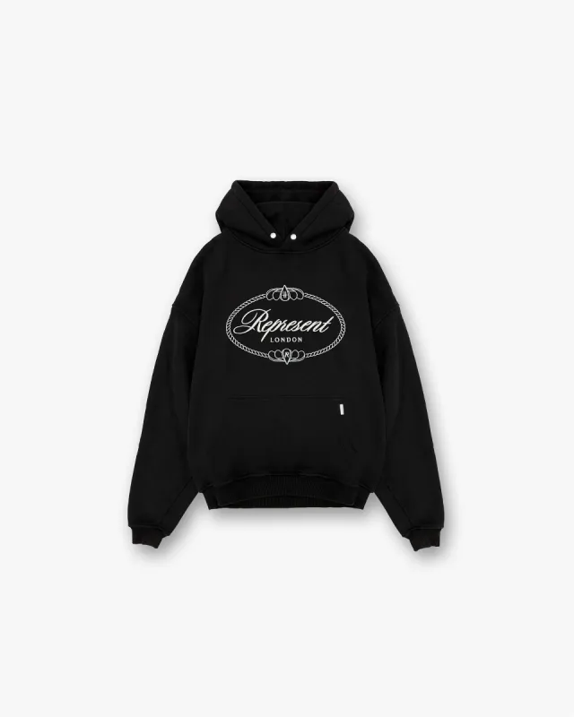 Represent X Harrods Crest Hoodie - Jet Black sold by Represent